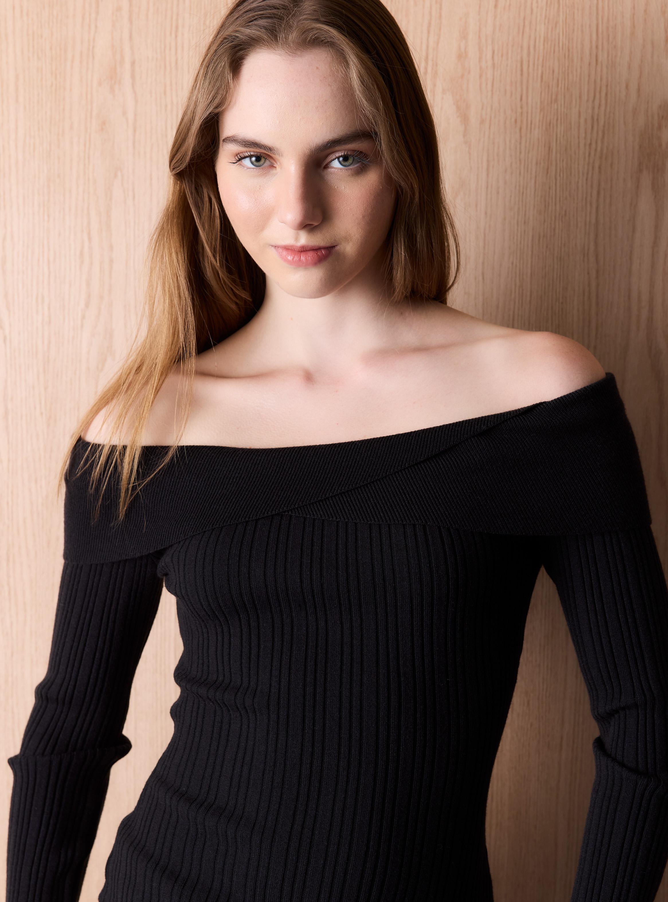 Sweater con Cuello Bardot-2