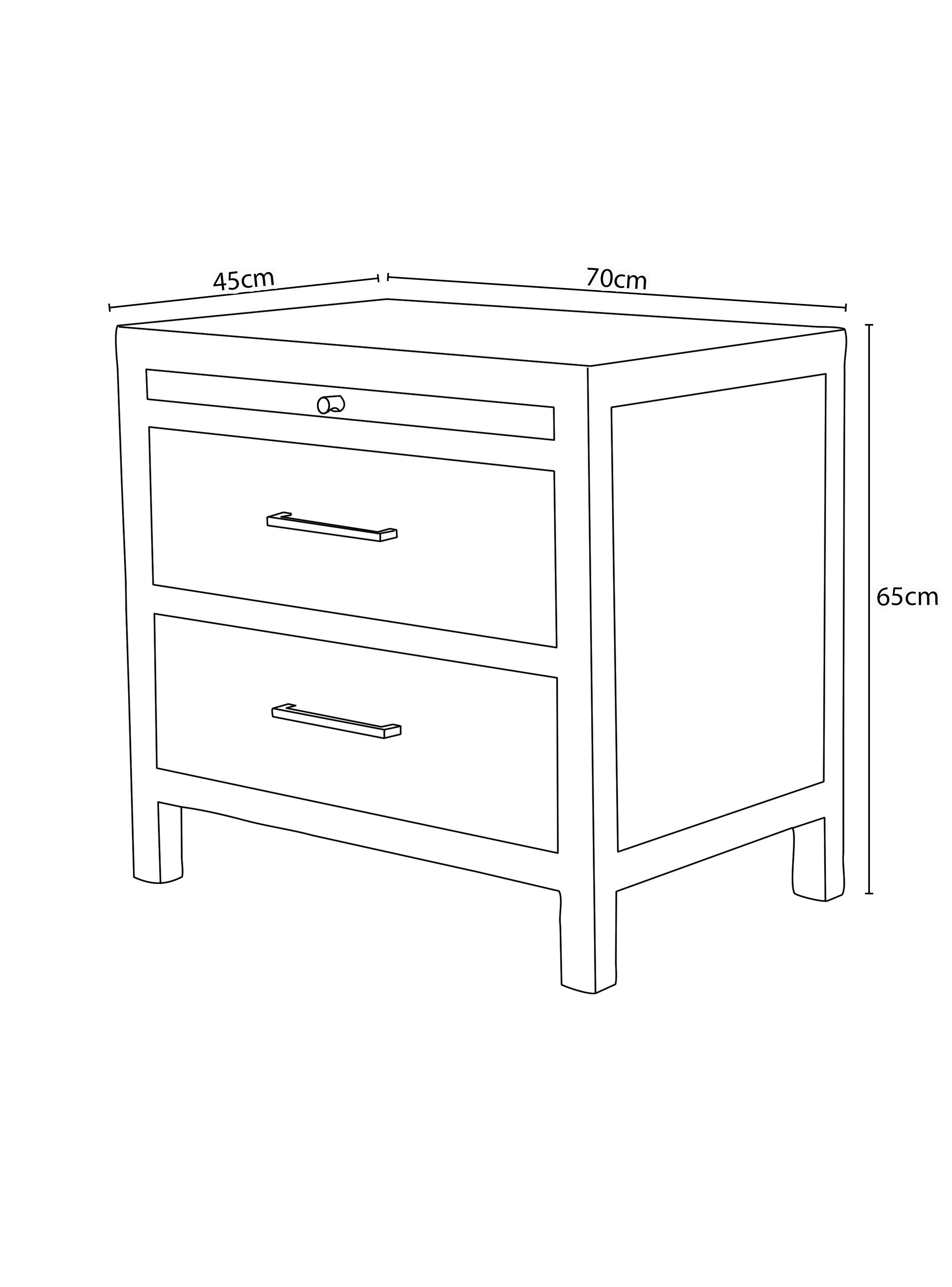 Velador con Bandeja 70x45x65 cm-1