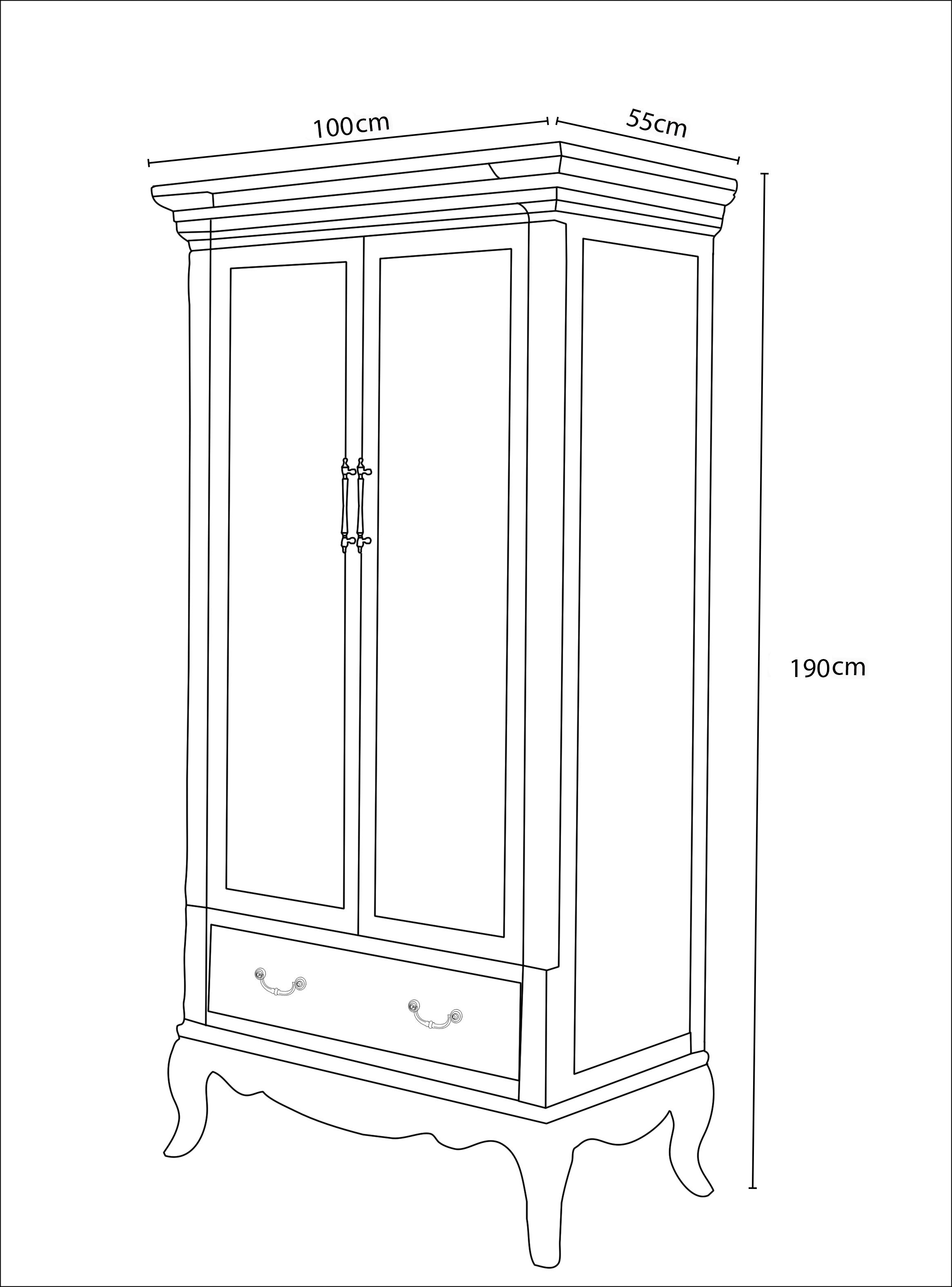 Closet Normandía 2 Puertas 1 Cajón-2
