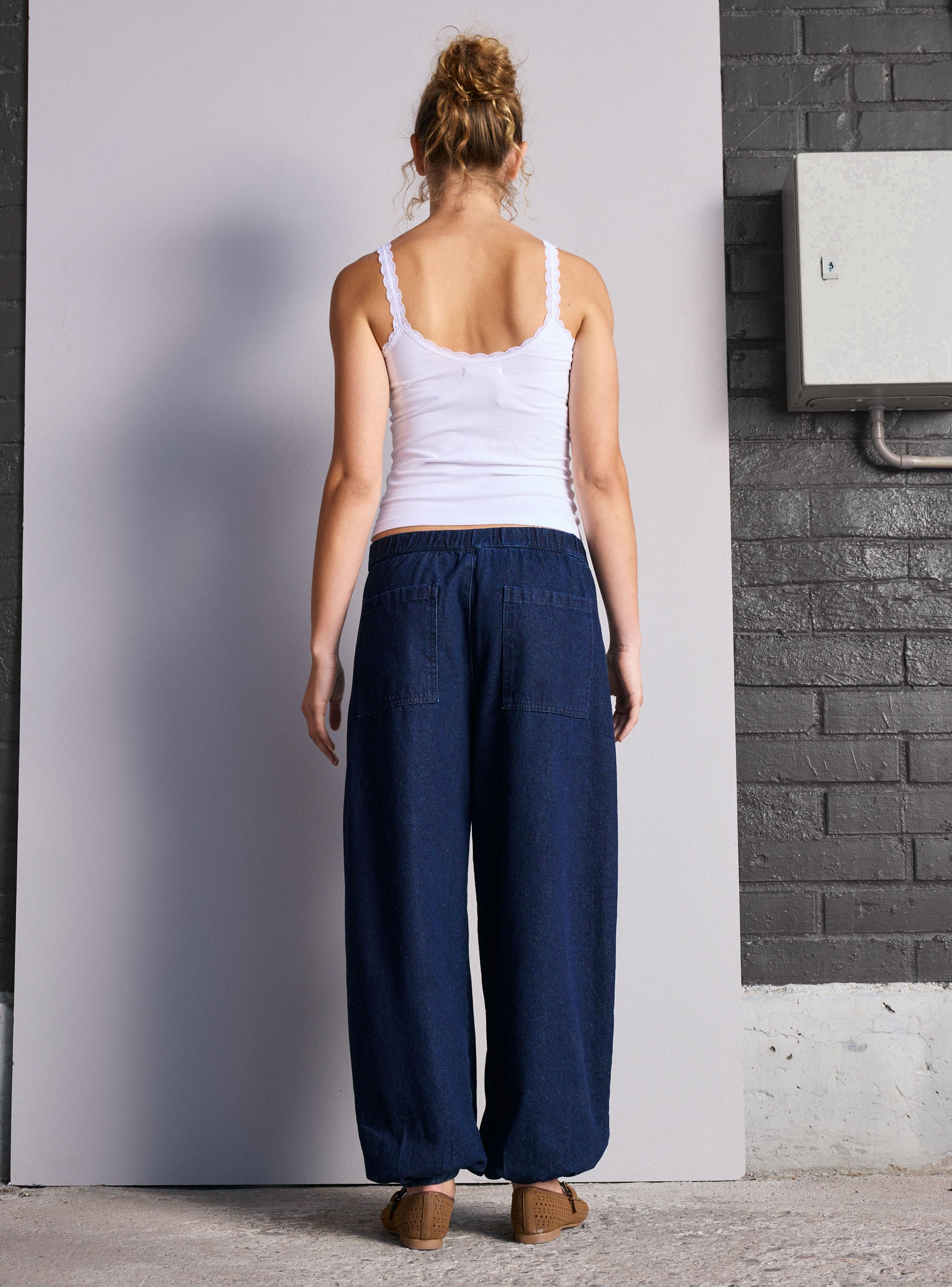 Jeans Bombacho Pretina y Puño Elasticado-5