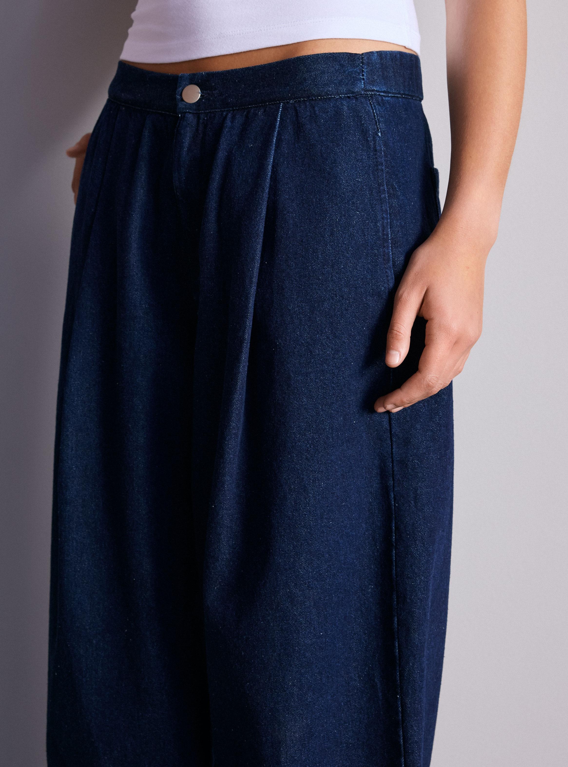 Jeans Bombacho Pretina y Puño Elasticado-2