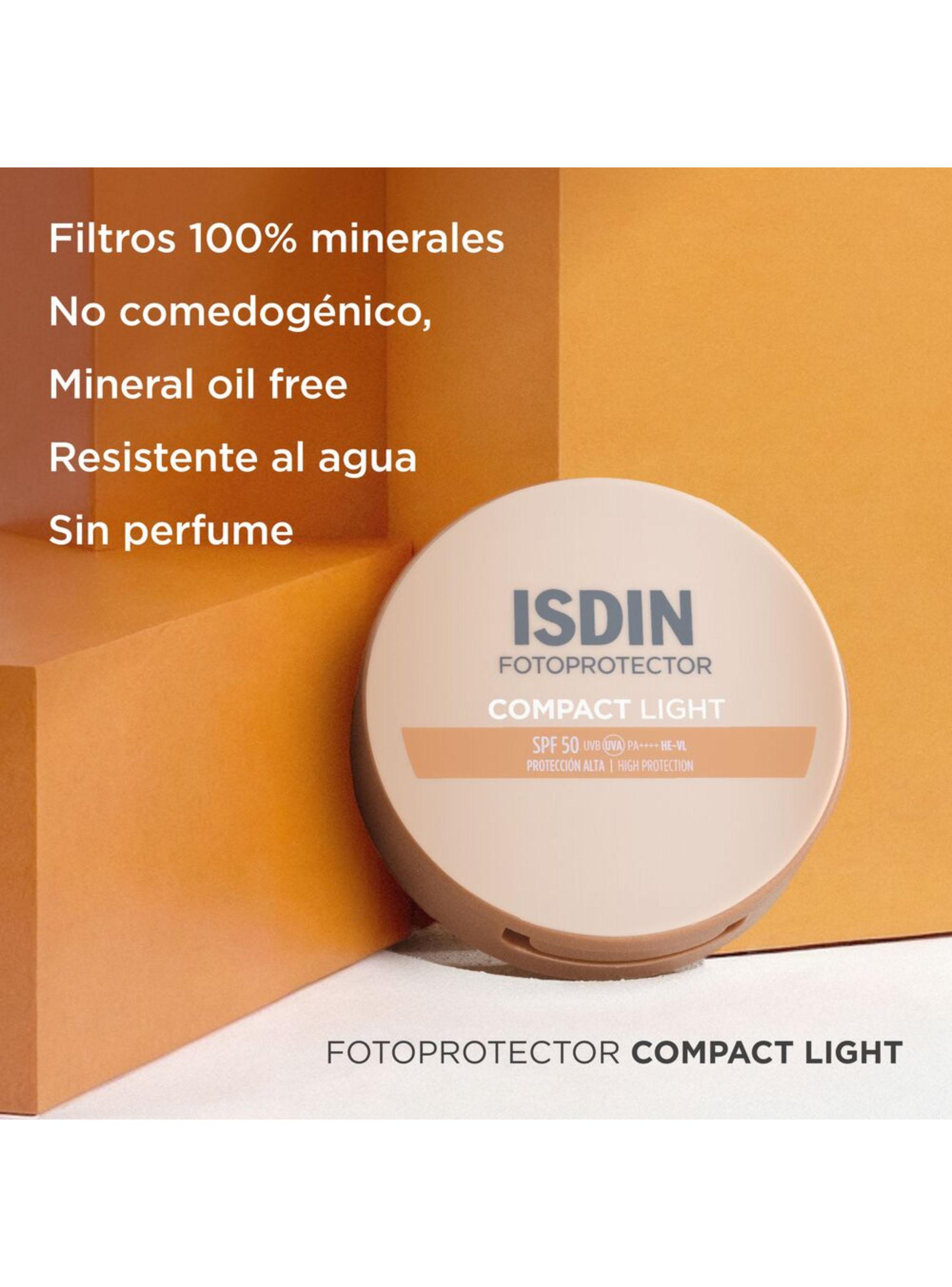 ISDIN Compact Light SPF50 Protector Solar Compacto con Color 10g-3
