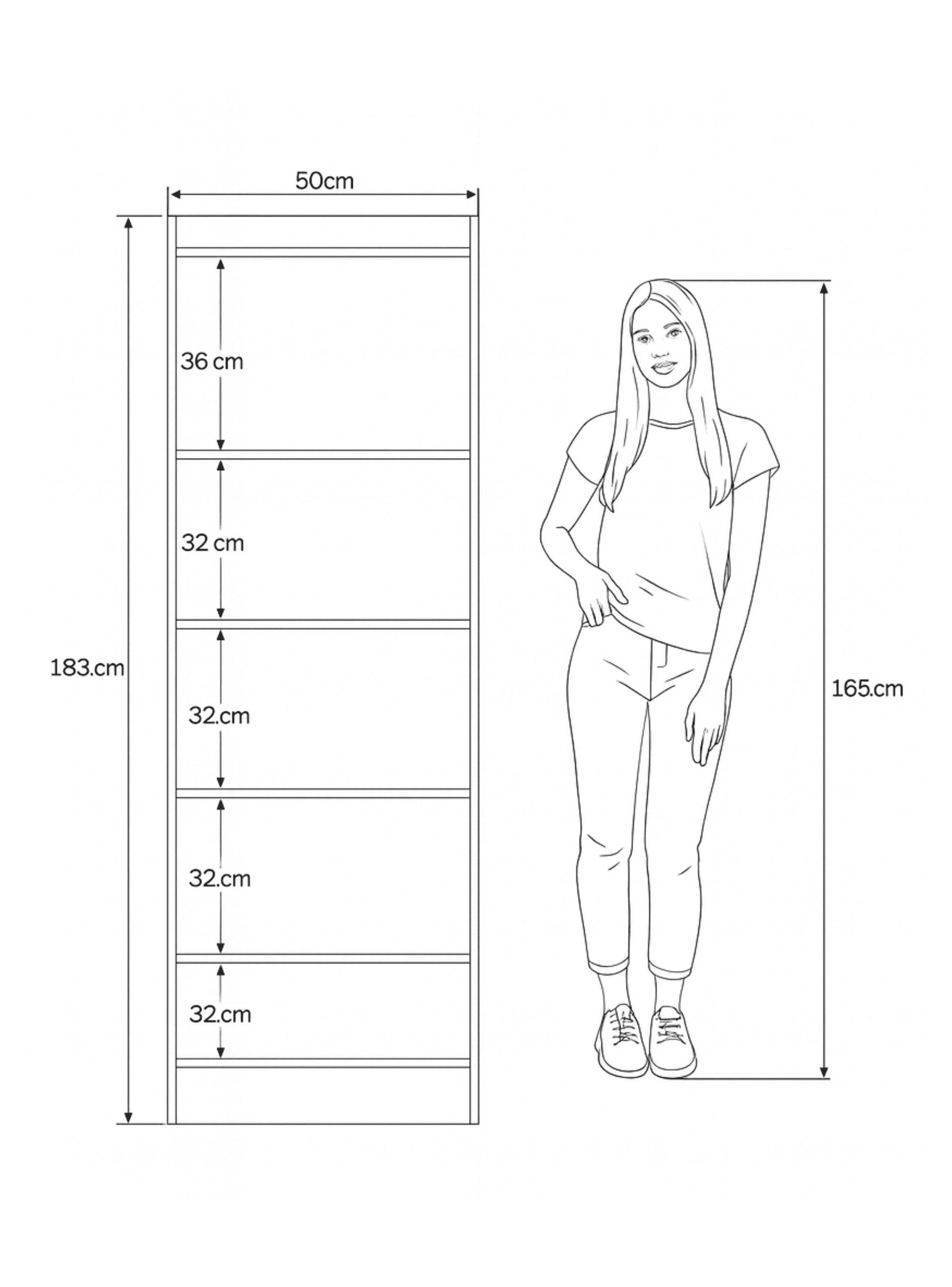 Clóset Multiuso 2 Puertas 4 Repisas Café 183x52x36 cm-2