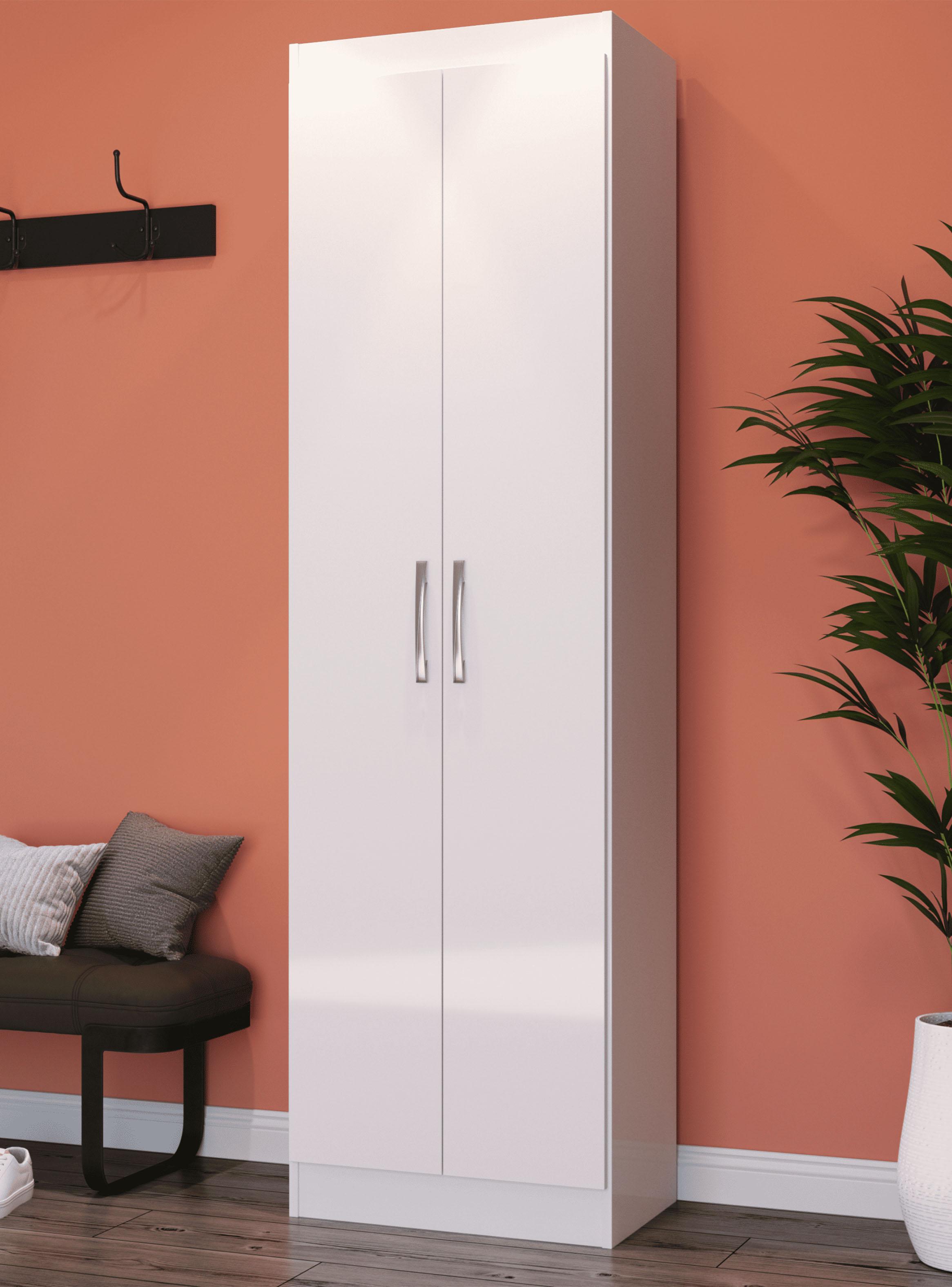 Clóset Multiuso 2 Puertas 4 Repisas Blanco 183x52x36 cm-4