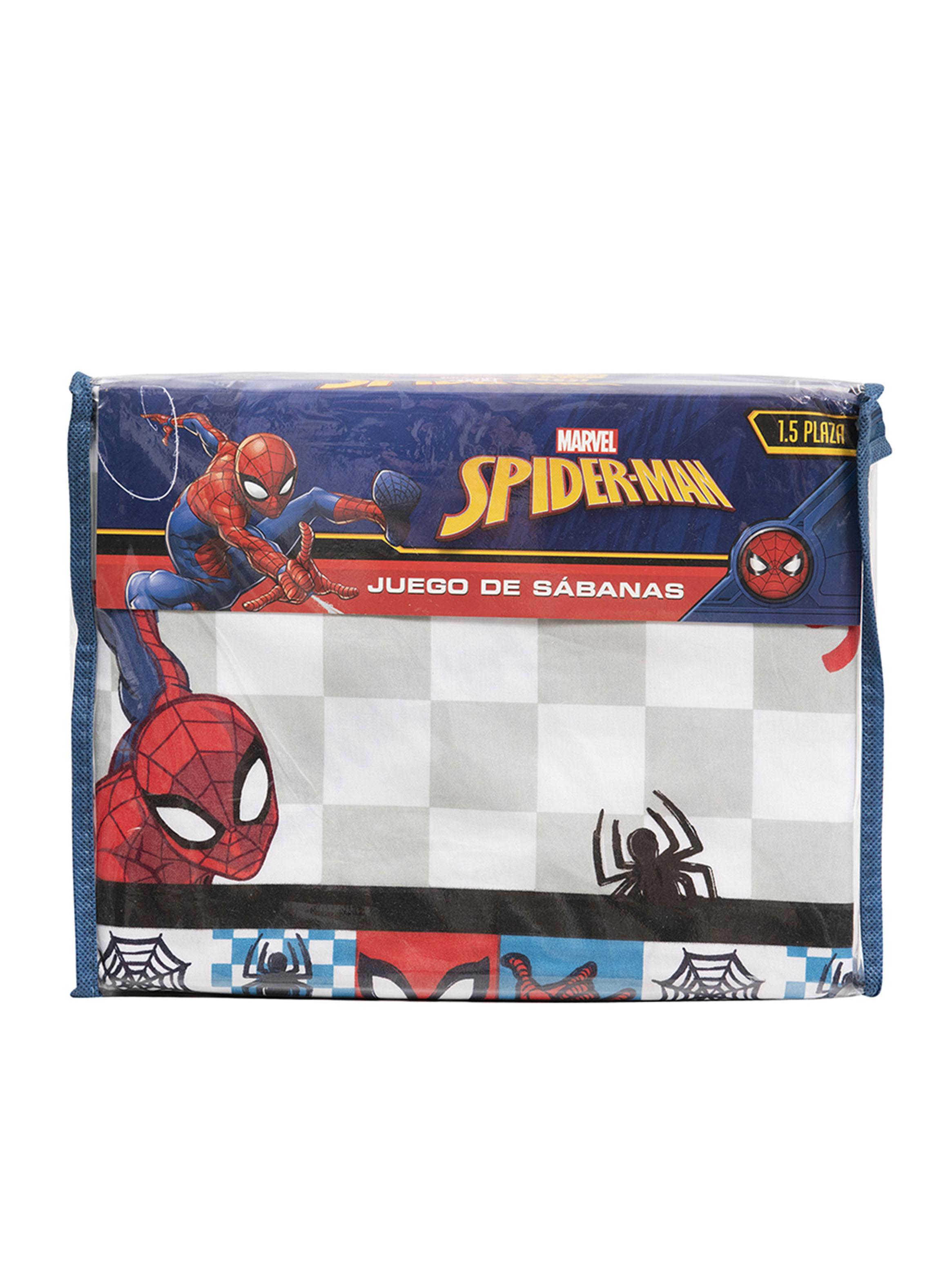 Juego de Sábanas Single 1.5 Plazas Spiderman Letras-2