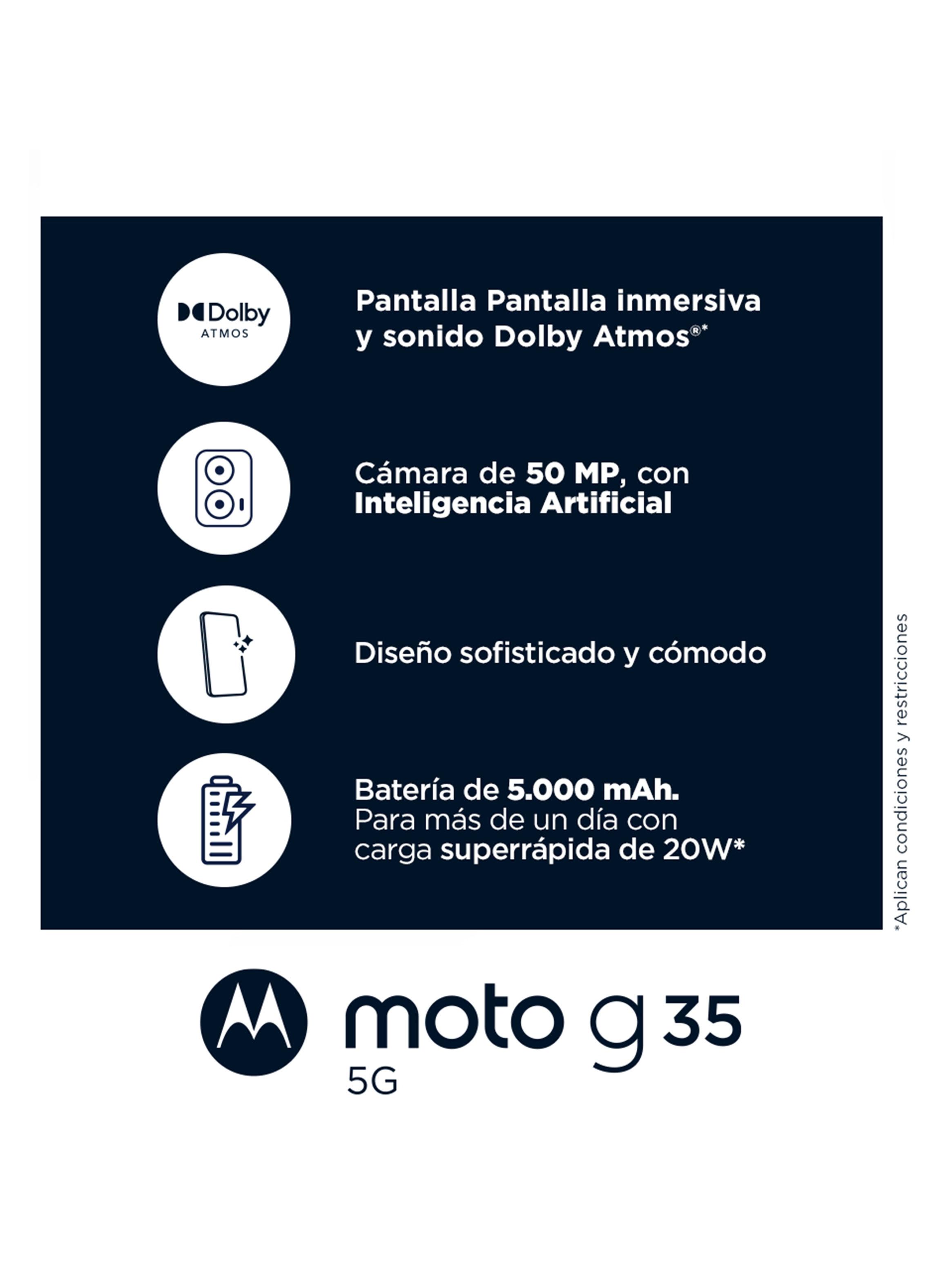 Smartphone Moto G35 5G 8GB RAM 256GB 6.7' Negro Liberado-4