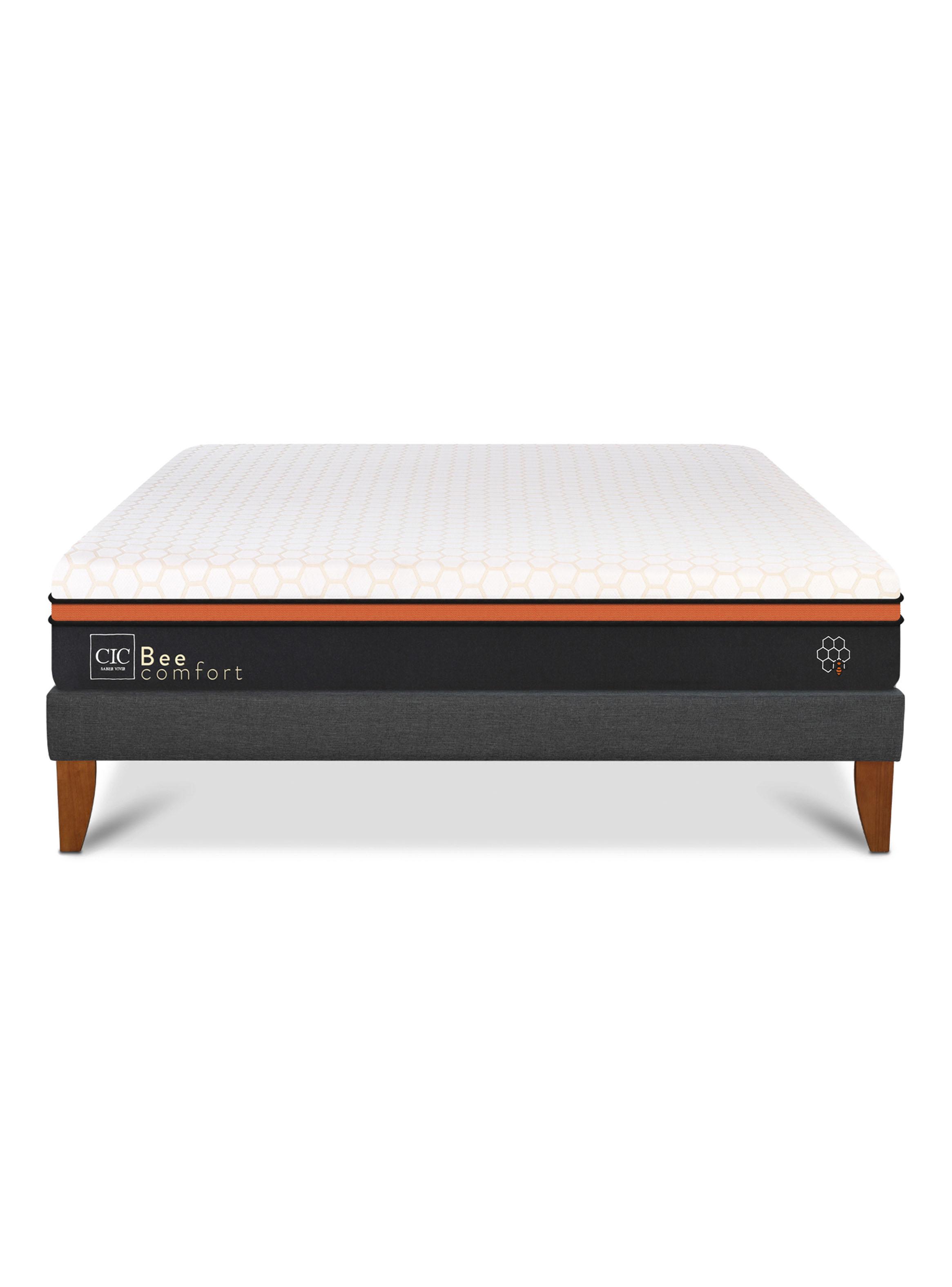 Cama Europea Box Bee Comfort King + Base Europea Curve-2