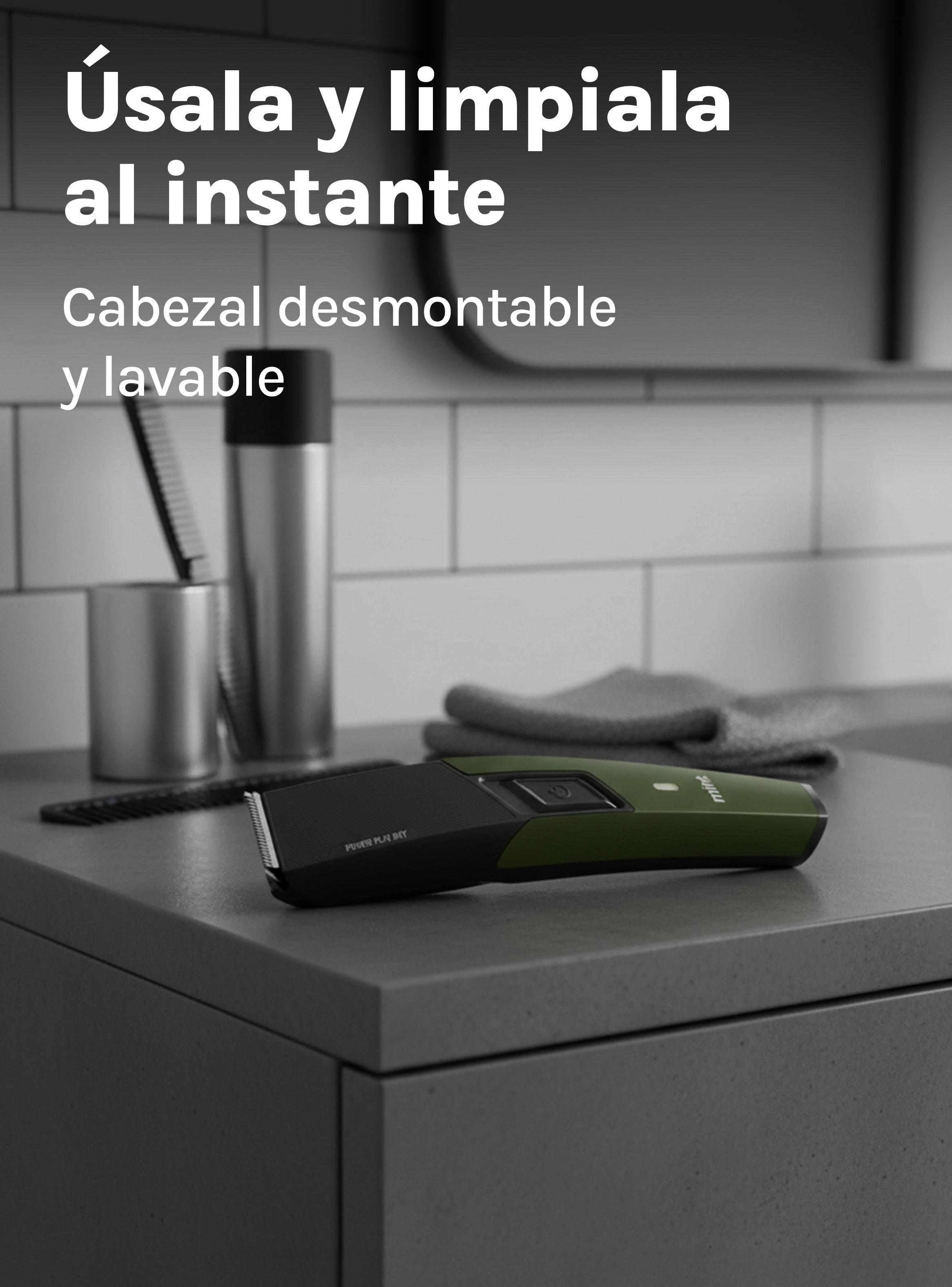 Recortadora de Barba Recargable MHR-030 Verde-6