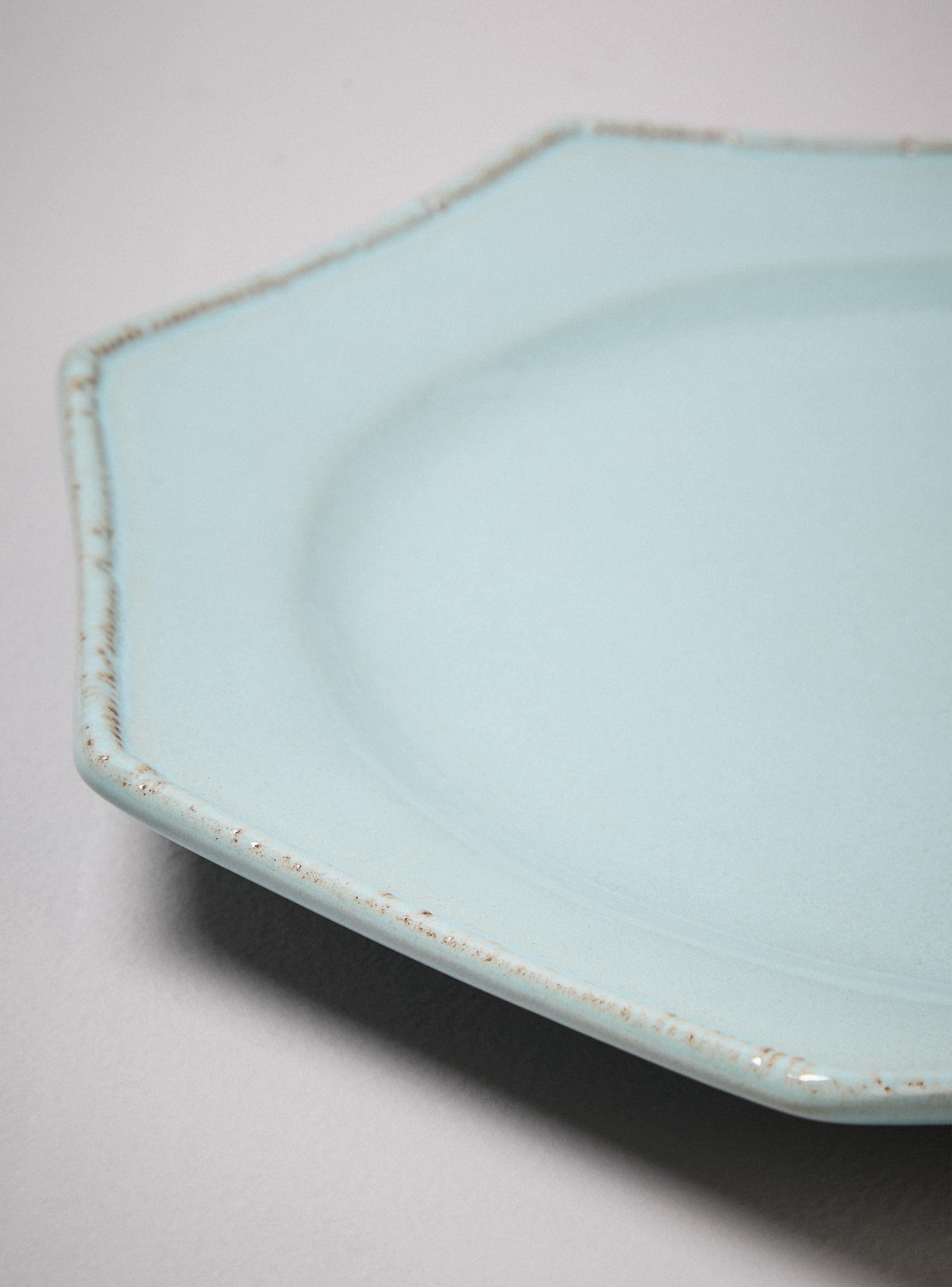 Plato Principal Normandía 28 cm Celeste-2