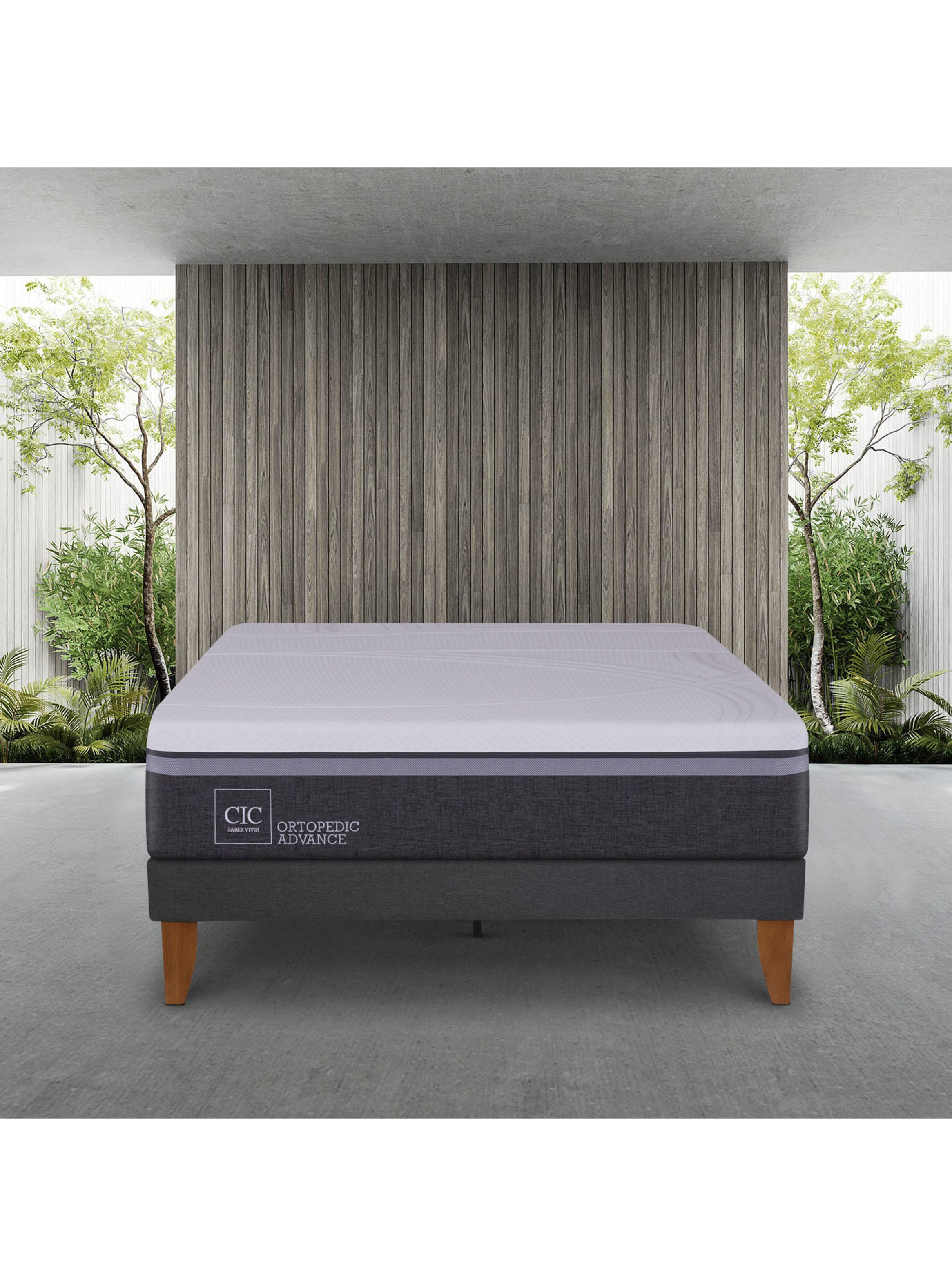 Cama Europea Curve Ortopedic Advance 1.5 Plazas + Respaldo Eufrates-4