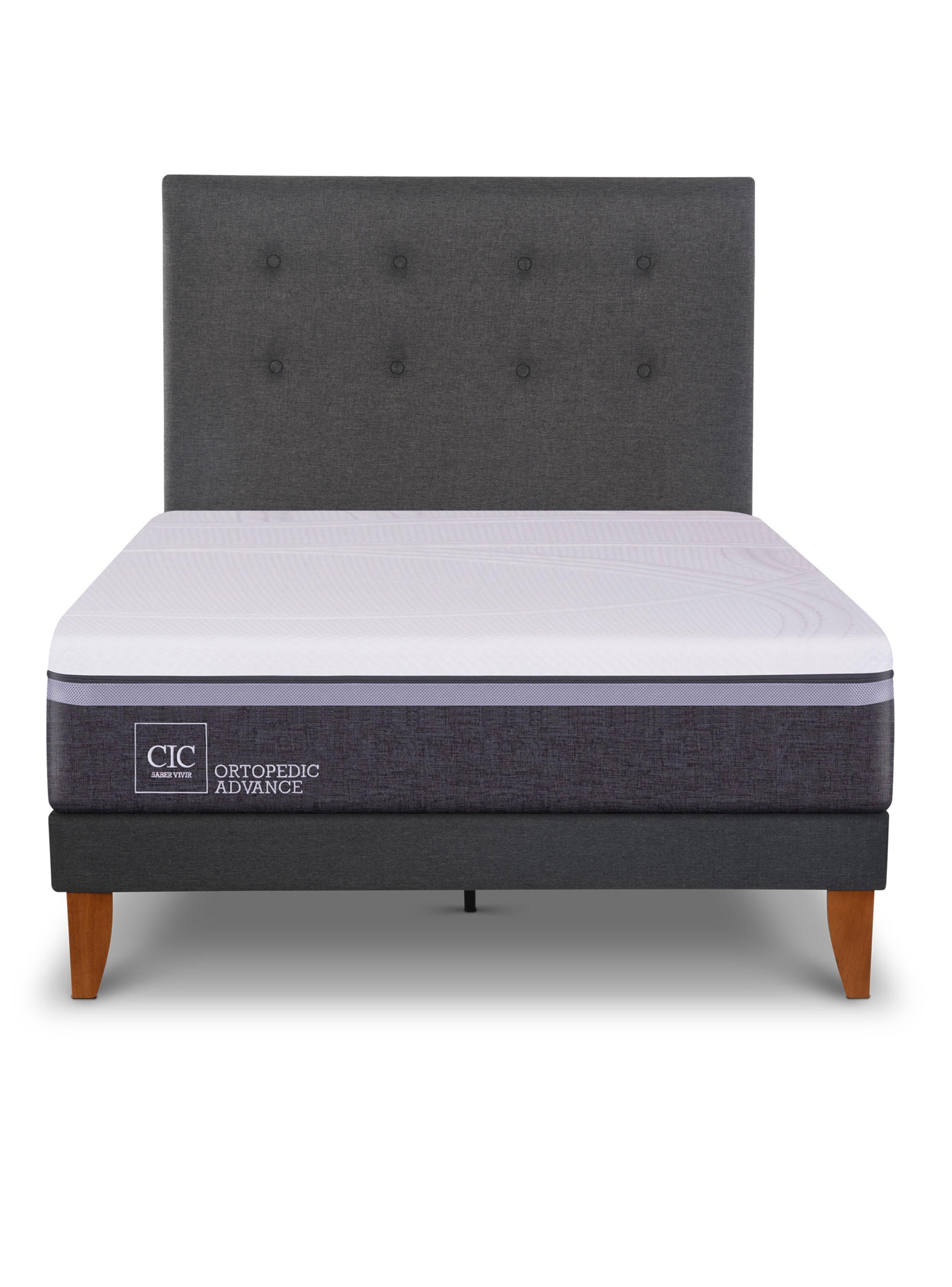 Cama Europea Curve Ortopedic Advance 1.5 Plazas + Respaldo Eufrates-2