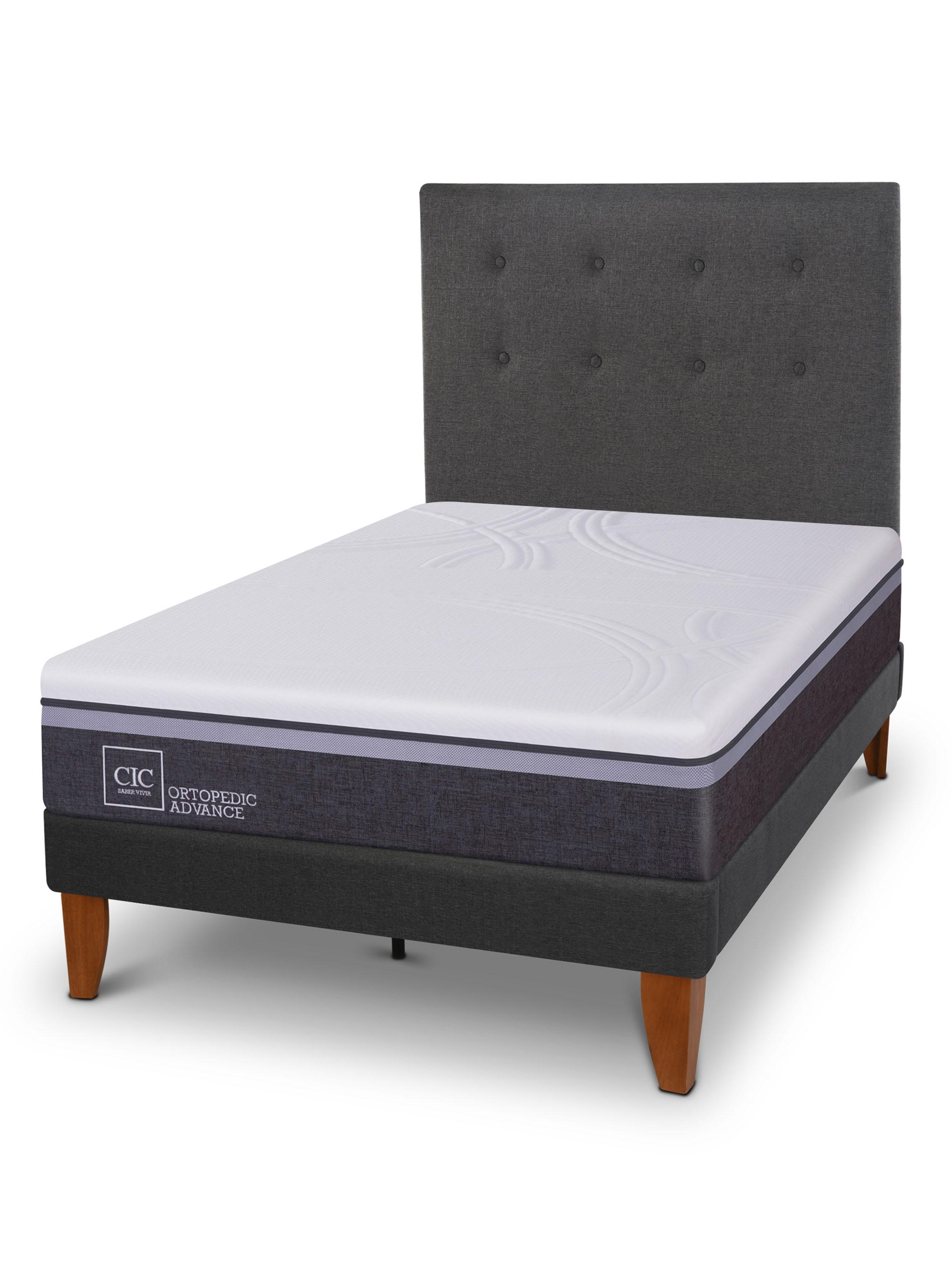 Cama Europea Curve Ortopedic Advance 1.5 Plazas + Respaldo Eufrates-0