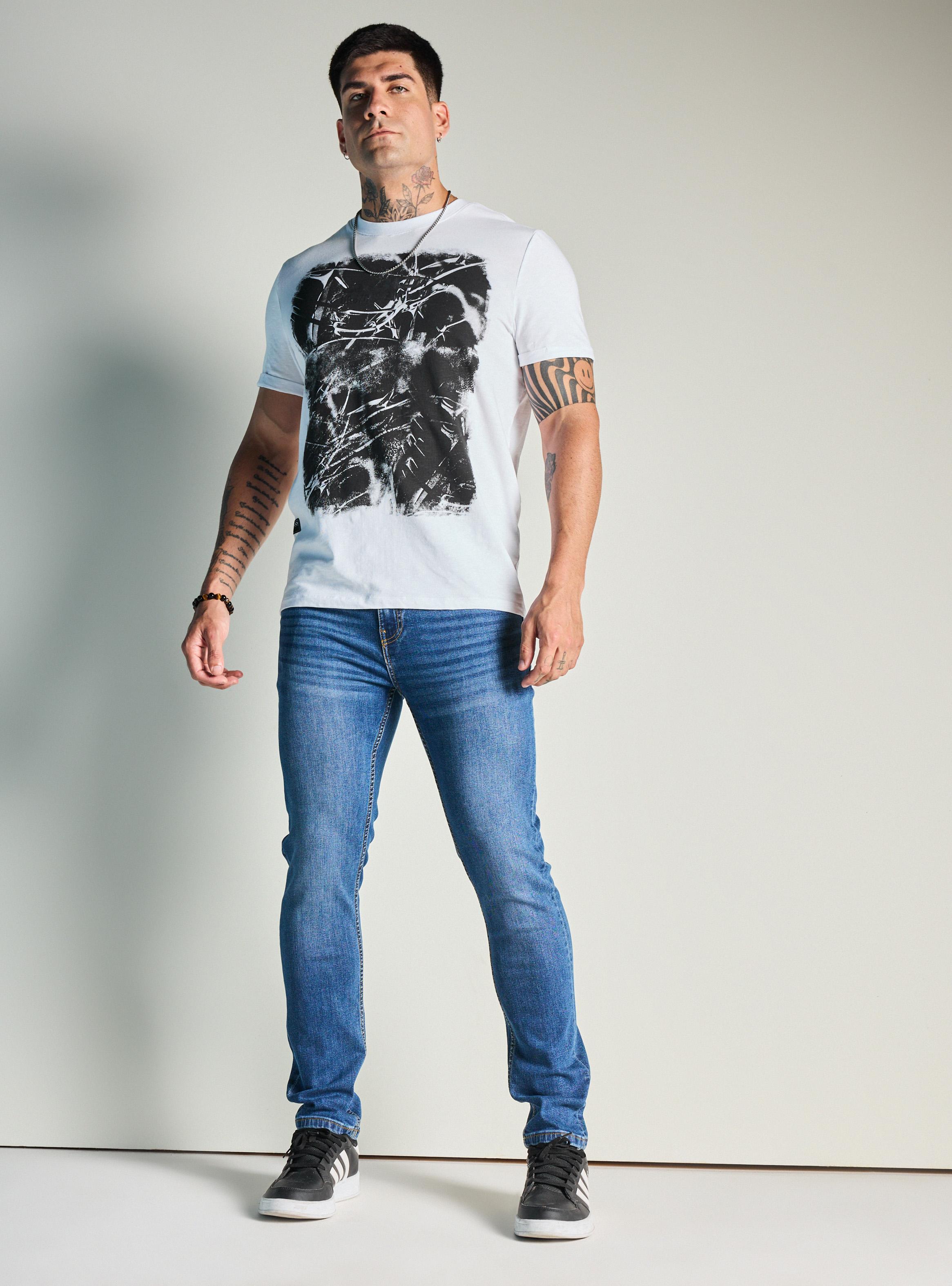Jeans Básico Color Medio Skinny Fit-4