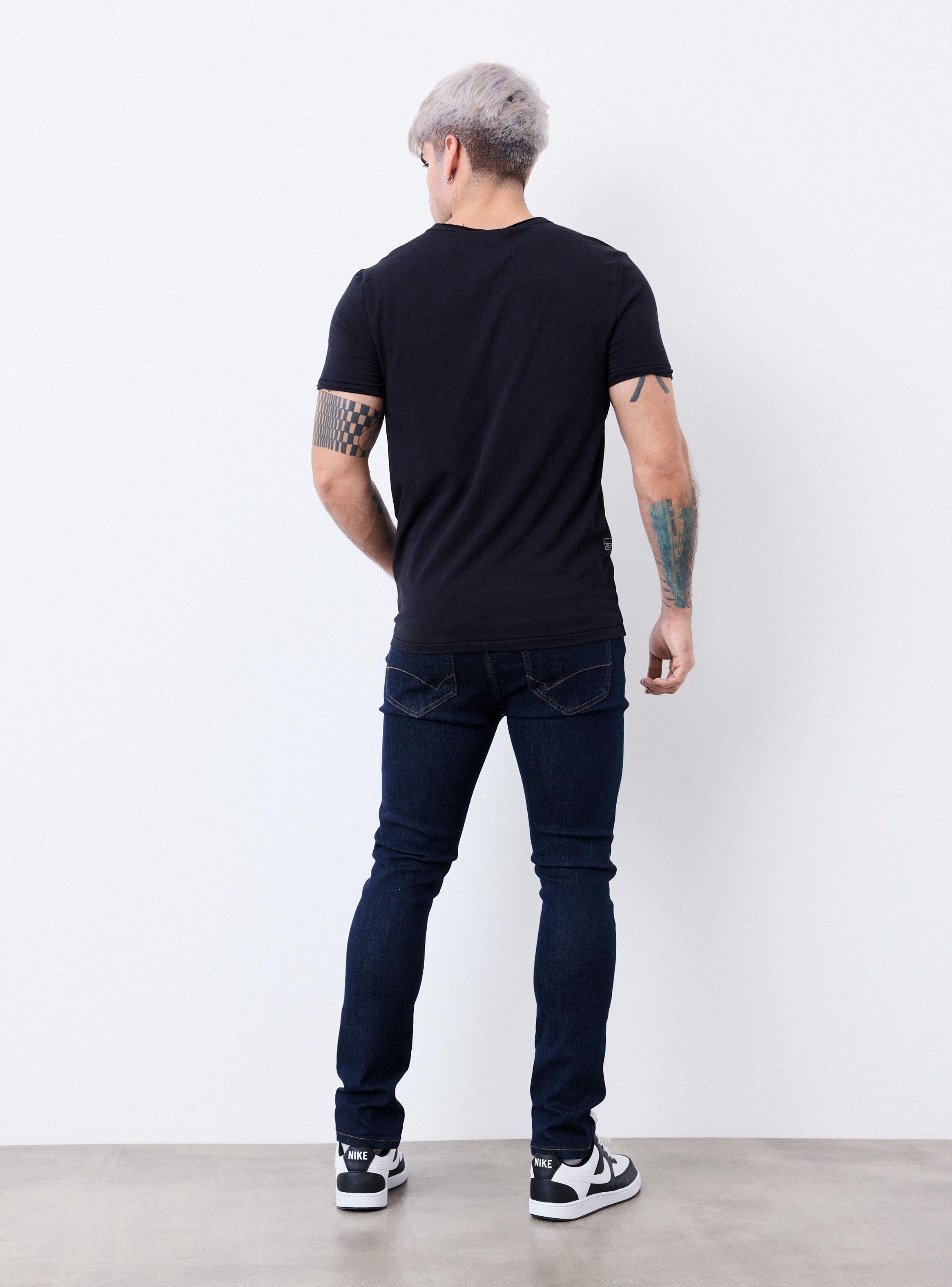 Jeans Básico Color Oscuro Skinny Fit-5