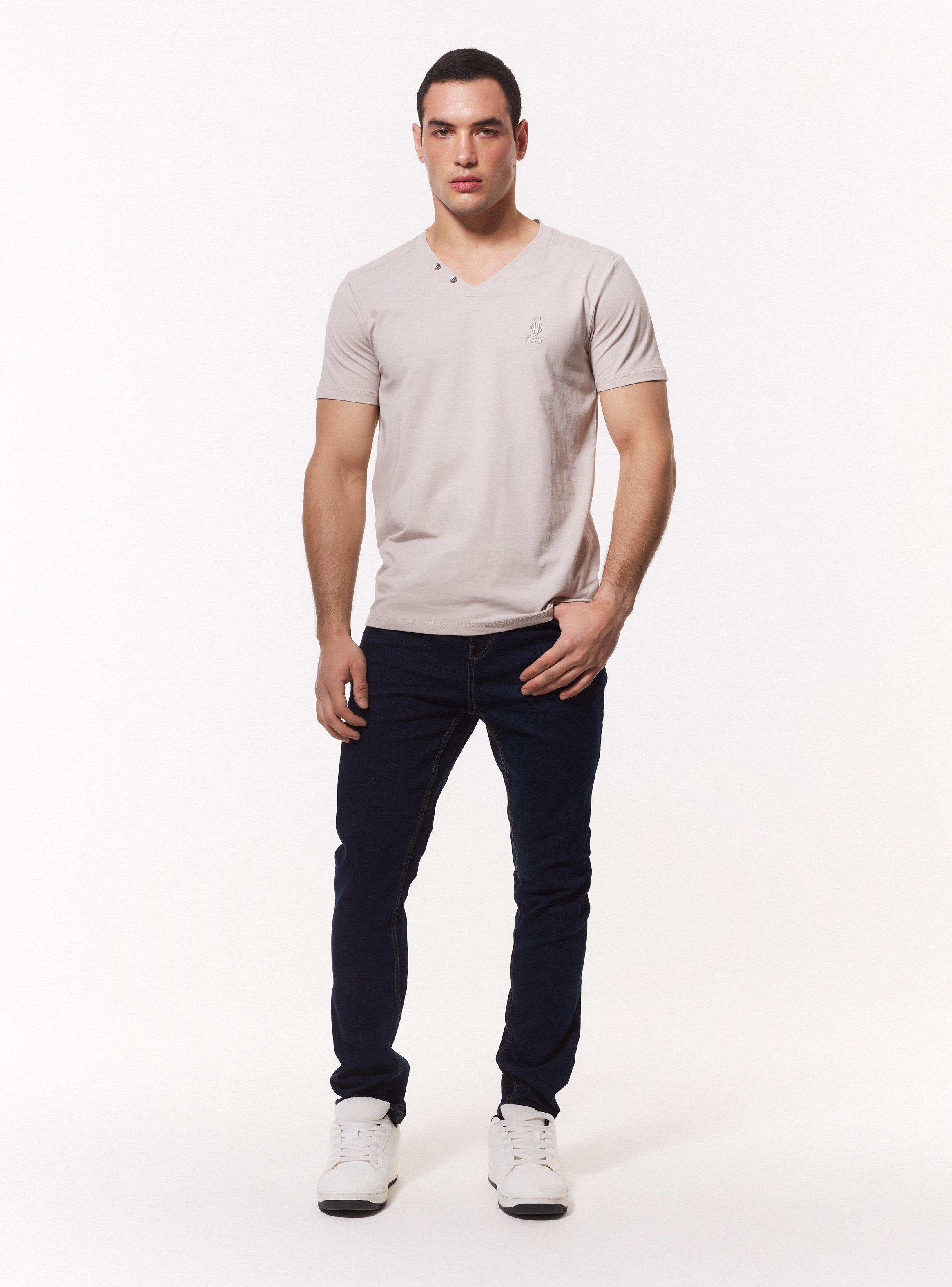 Jeans Básico Color Oscuro Skinny Fit-4