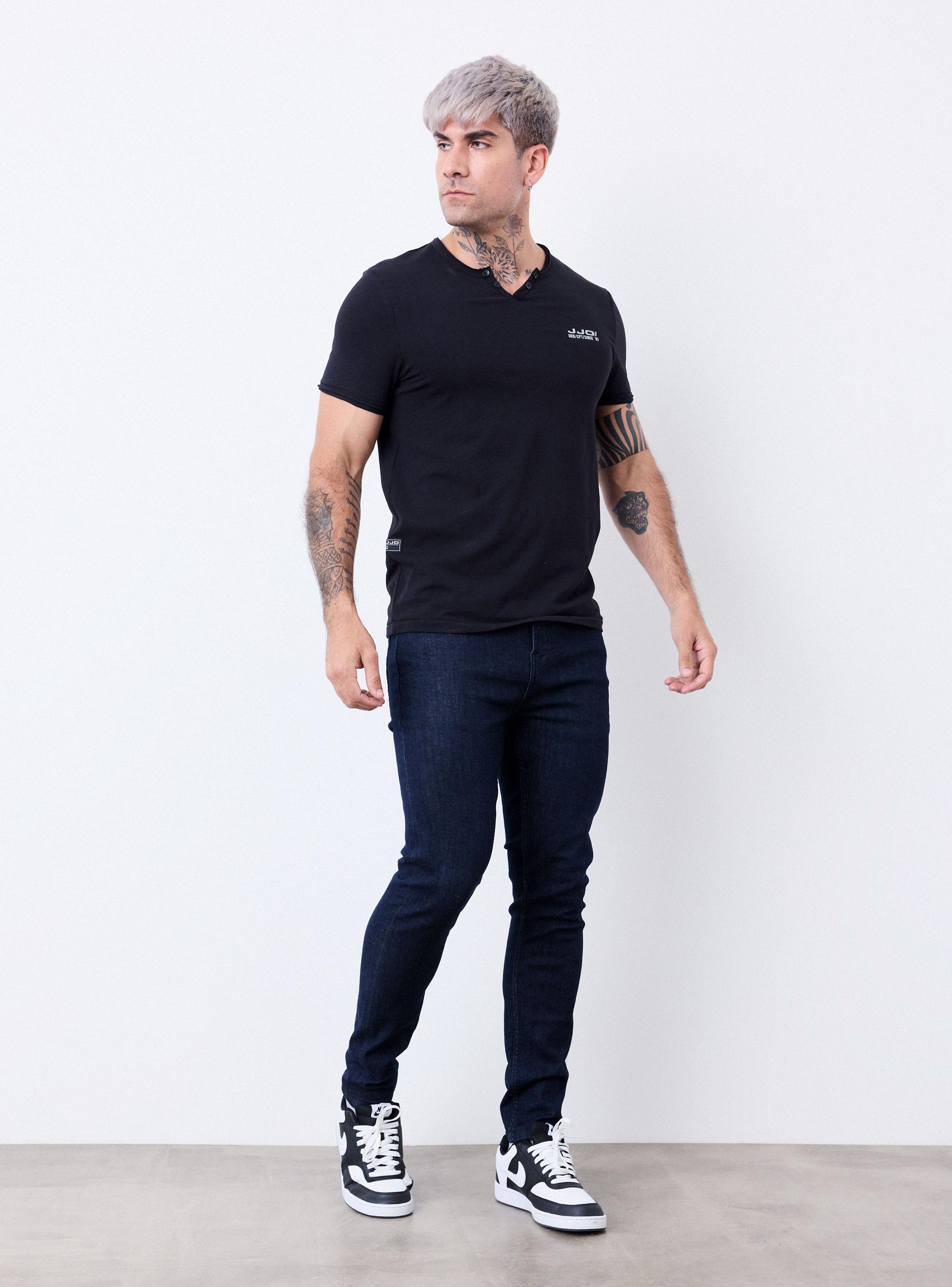 Jeans Básico Tono Oscuro Super Skinny Fit-4