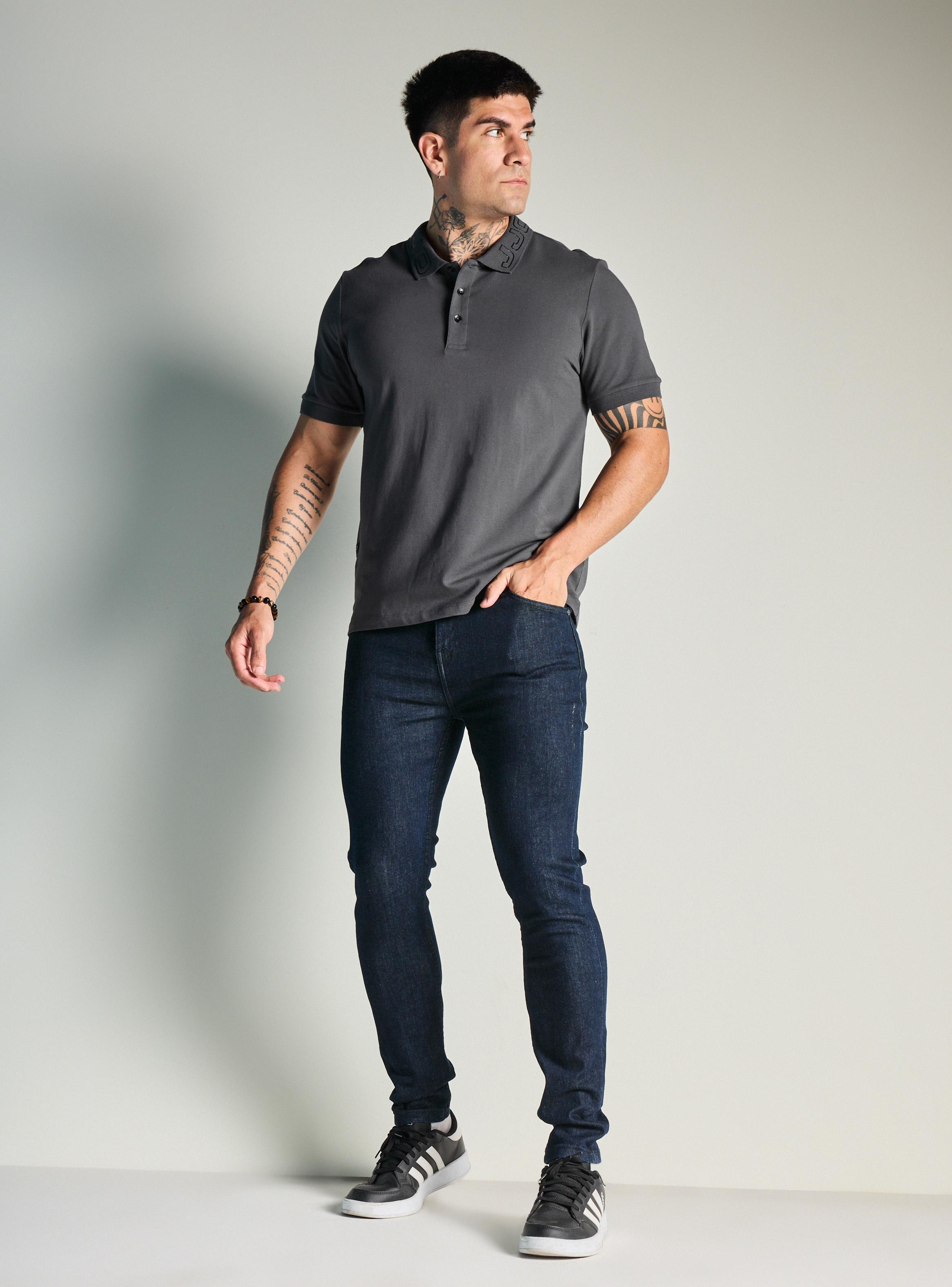 Jeans Básico Tono Oscuro Super Skinny Fit-4