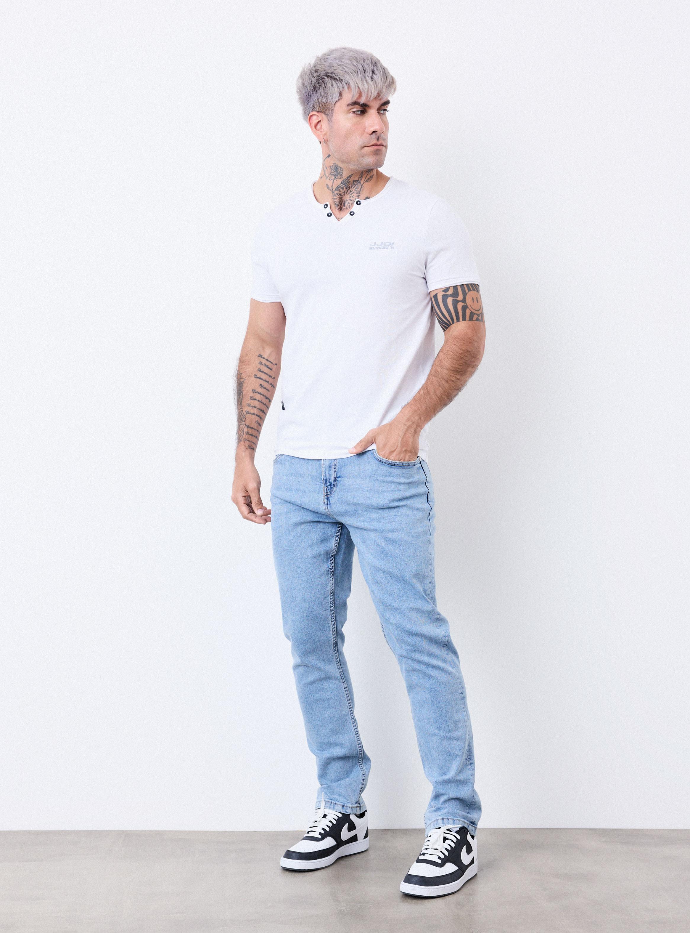 Jeans Básico Tono Claro Slim Fit-4