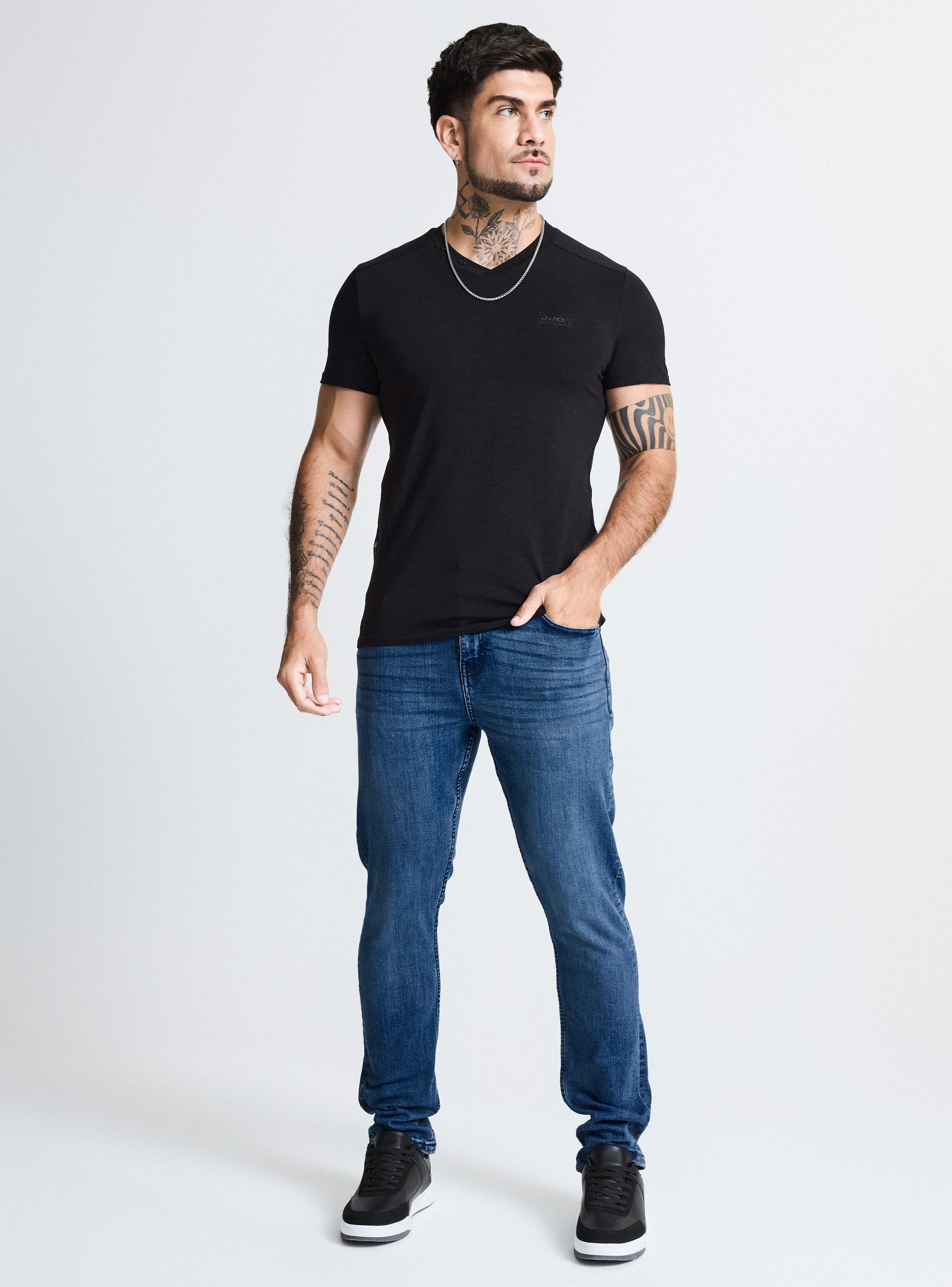 Jeans Slim Fit Medio 3 Básico-4