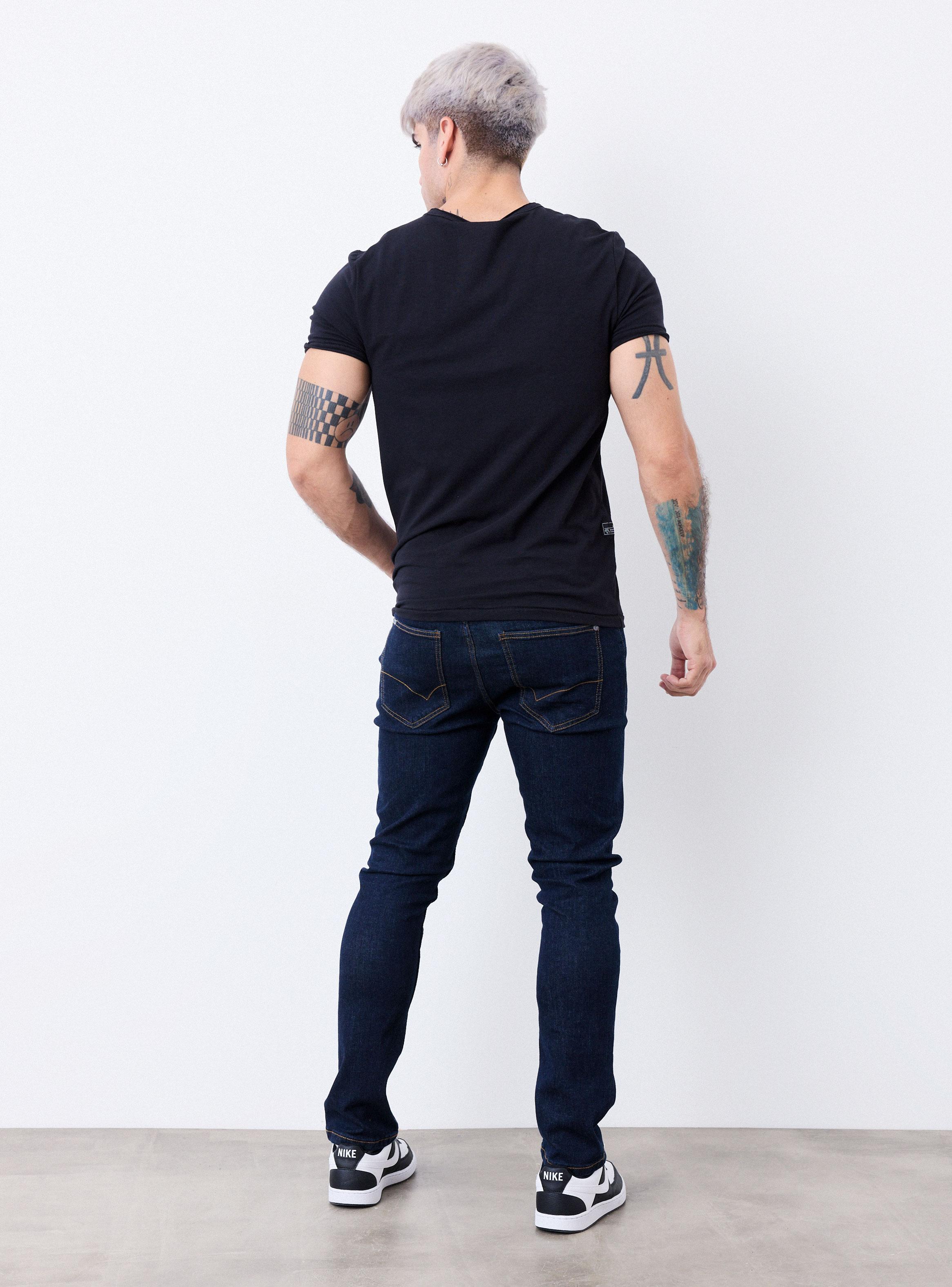 Jeans Básico Tono Oscuro Slim Fit-5