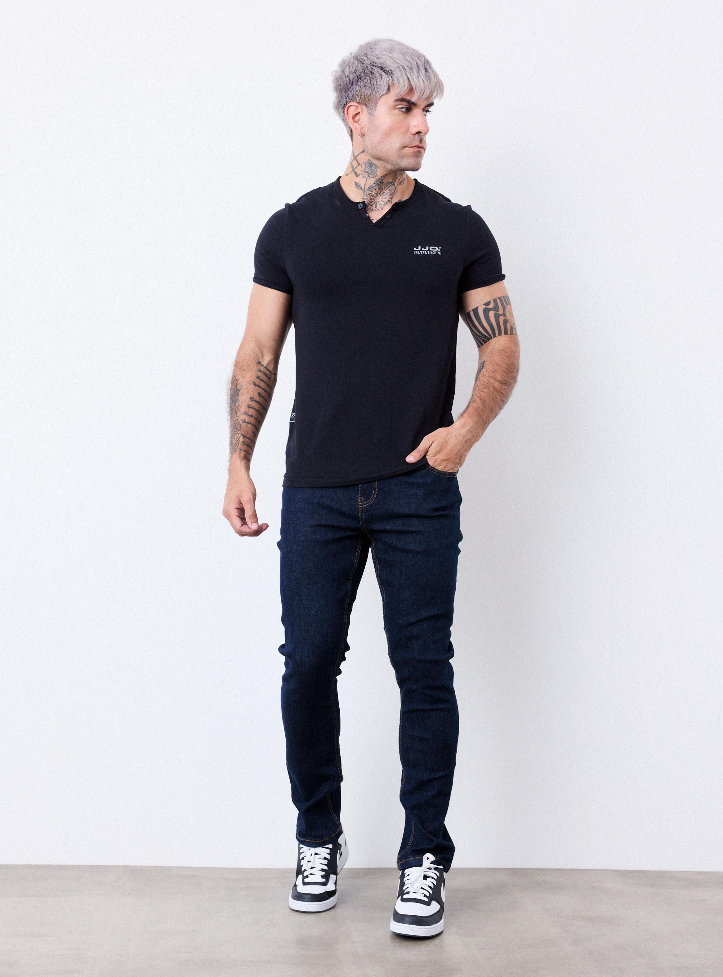 Jeans Básico Tono Oscuro Slim Fit-4
