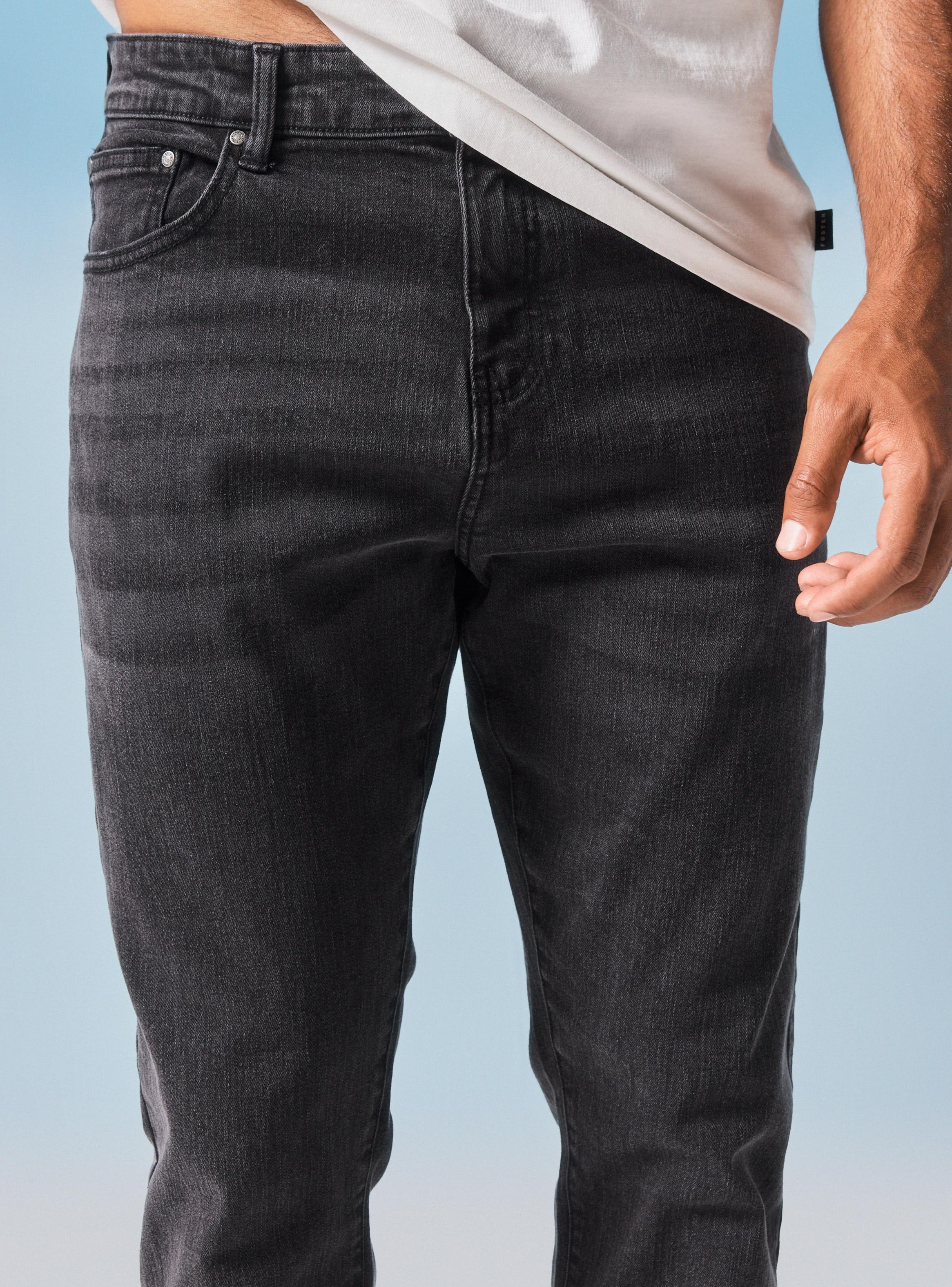 Jeans Cinco Bolsillos Skinny Gris Oscuro-2