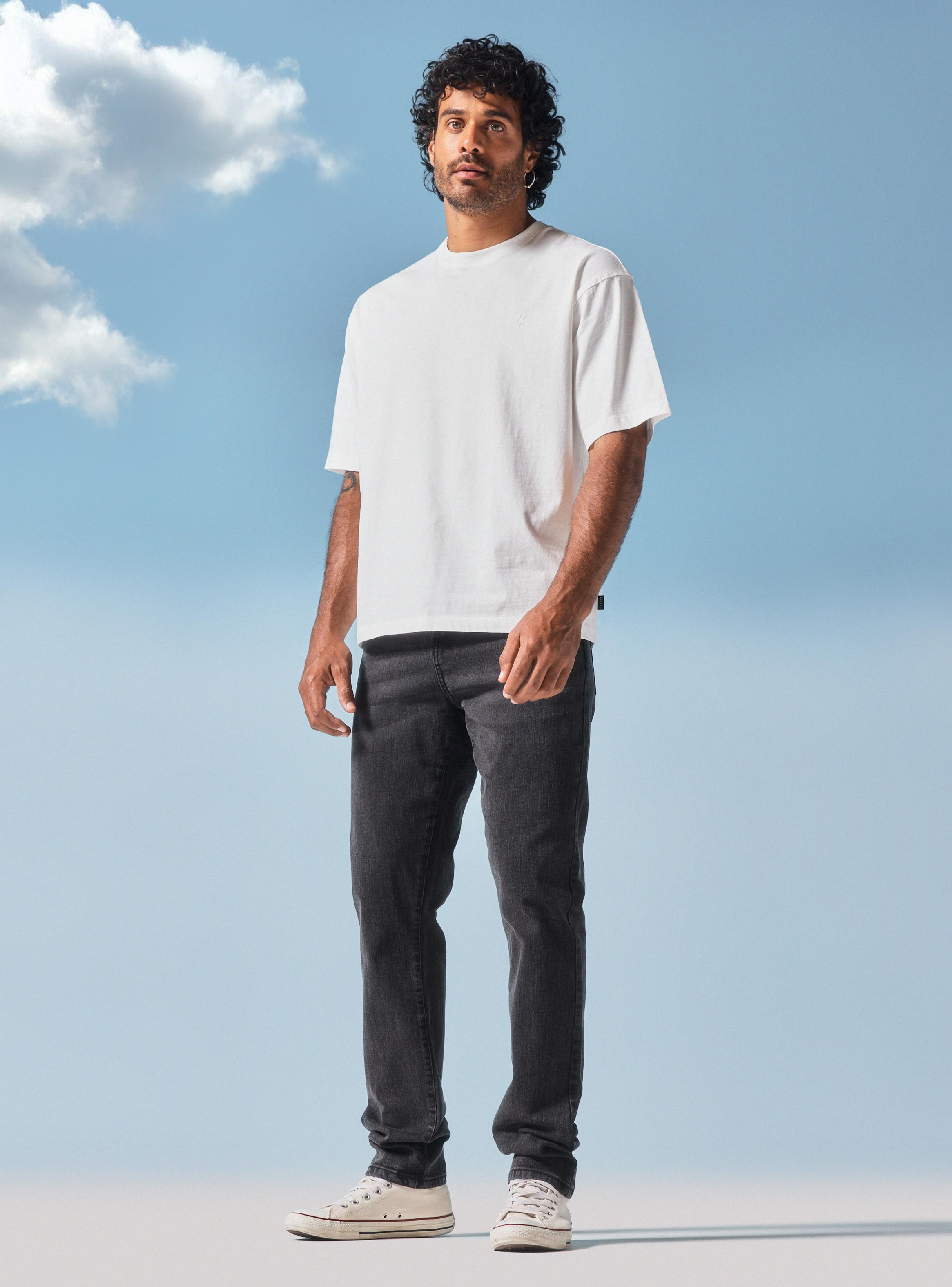 Jeans Cinco Bolsillos Skinny Gris Oscuro-4