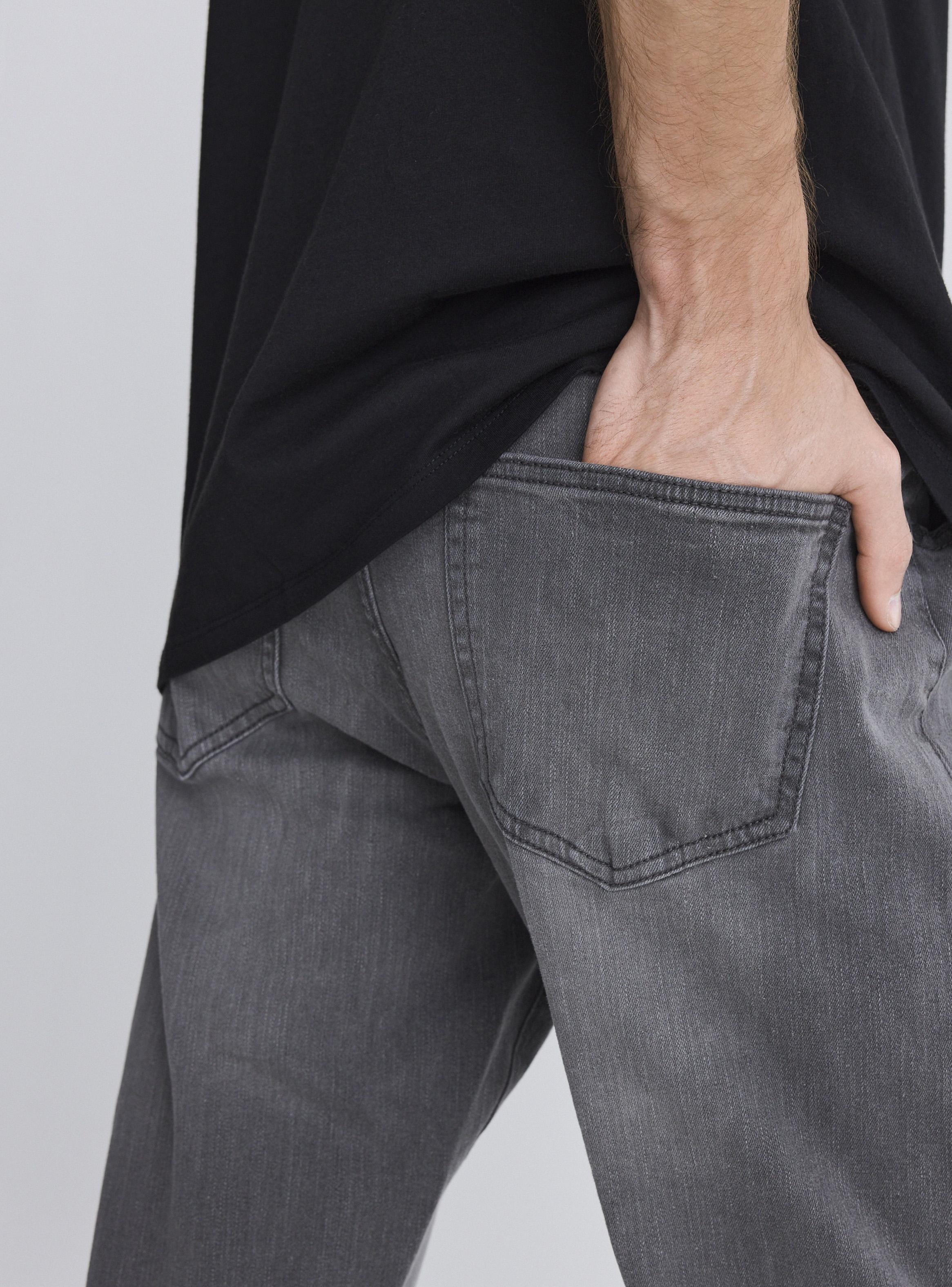 Jeans Cinco Bolsillos Slim Gris Medio-3