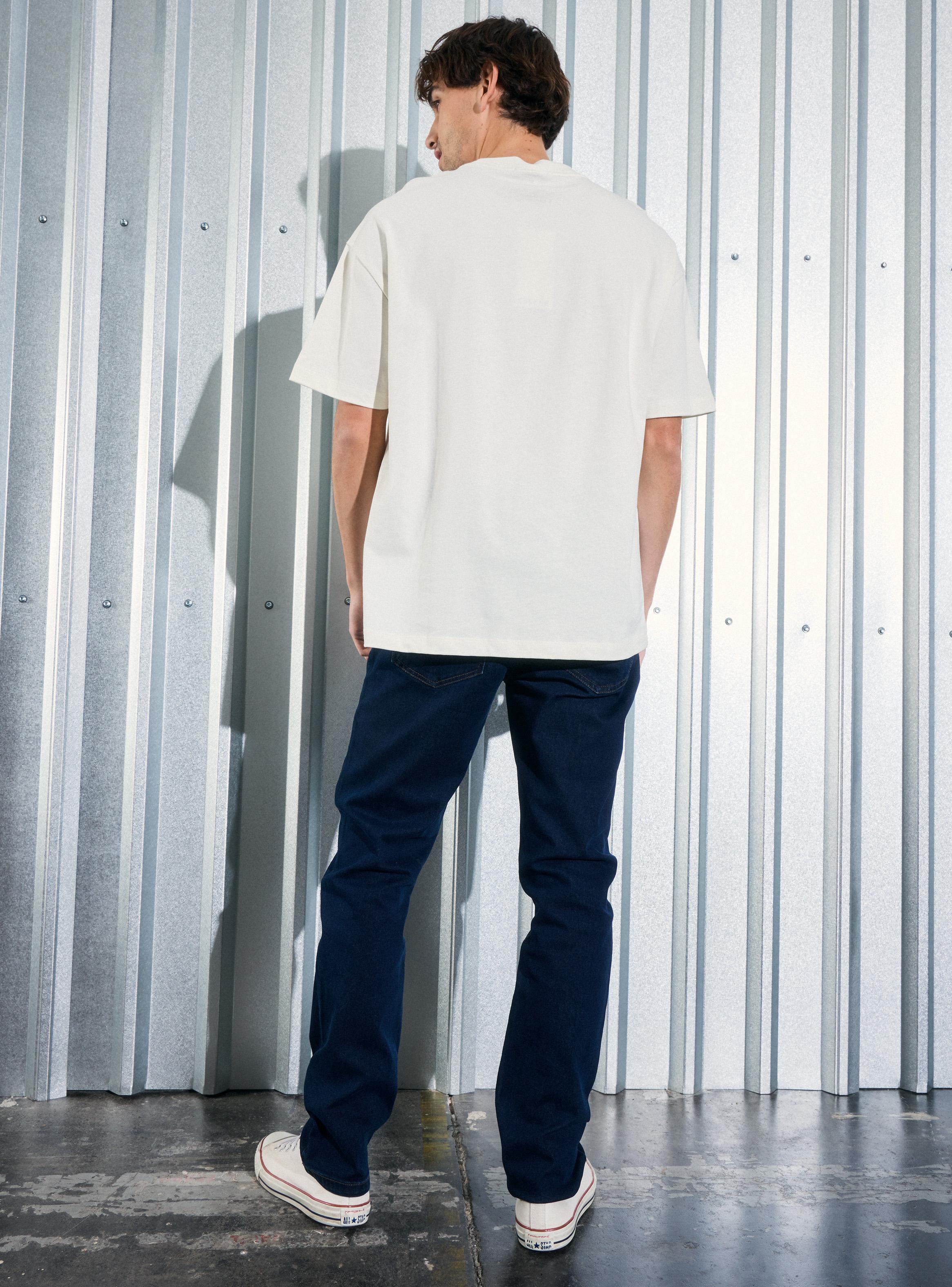 Jeans Cinco Bolsillos Slim 1 Azul Oscuro-5