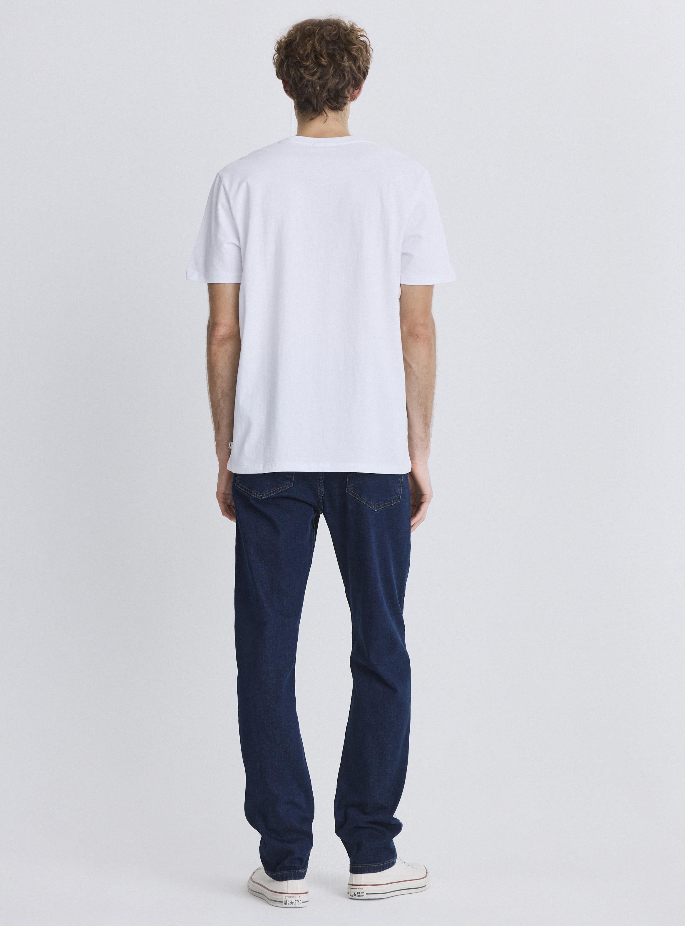 Jeans Cinco Bolsillos Slim 1 Azul Oscuro-5