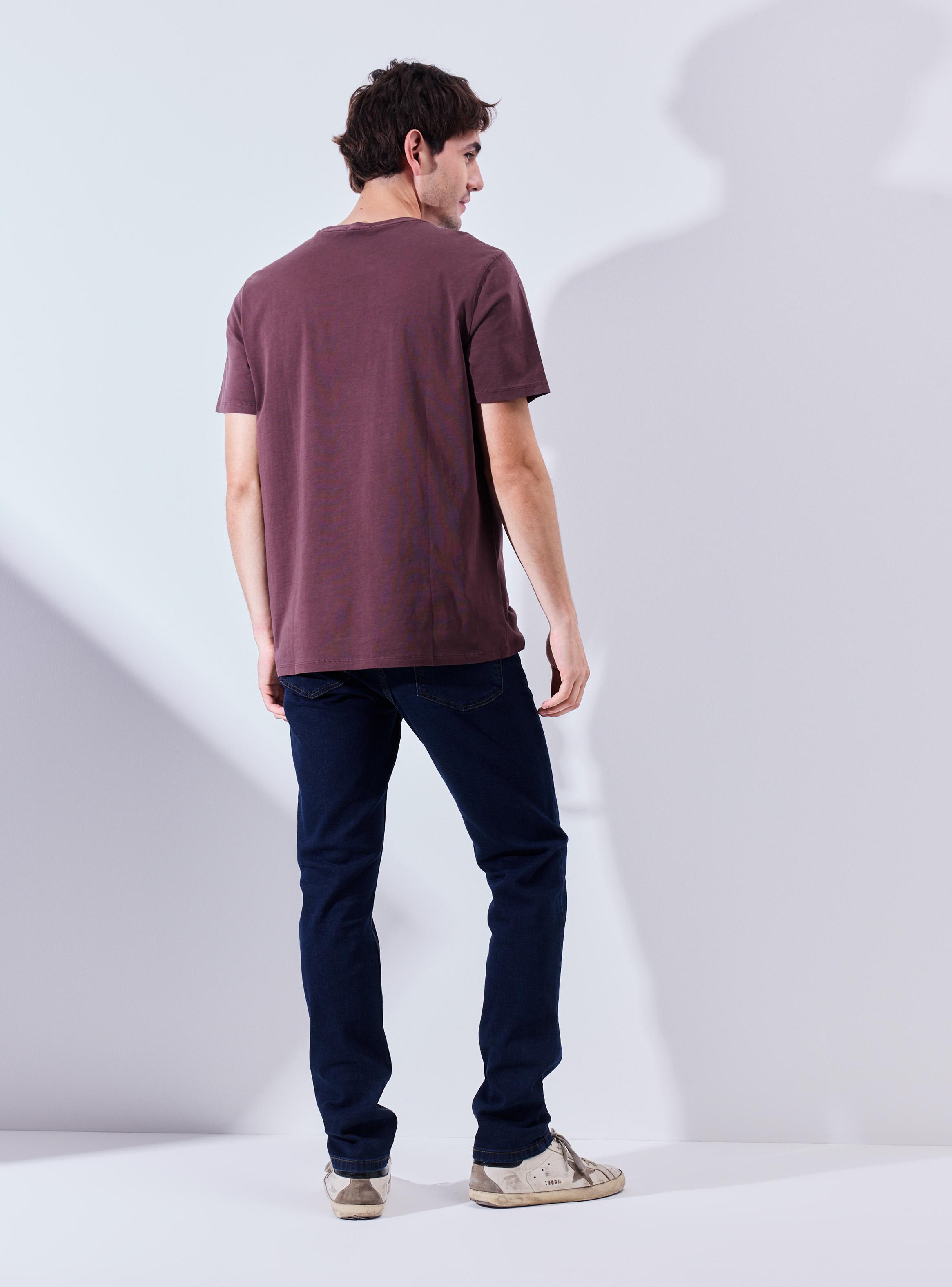 Jeans Cinco Bolsillos Slim 1 Azul Oscuro-5