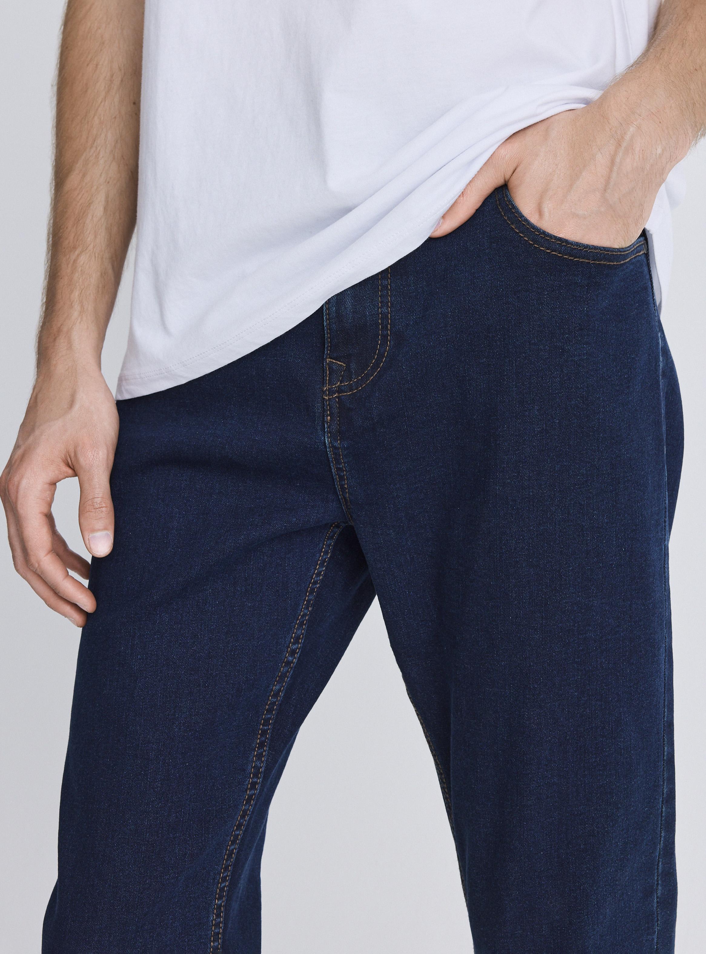 Jeans Cinco Bolsillos Slim 1 Azul Oscuro-2