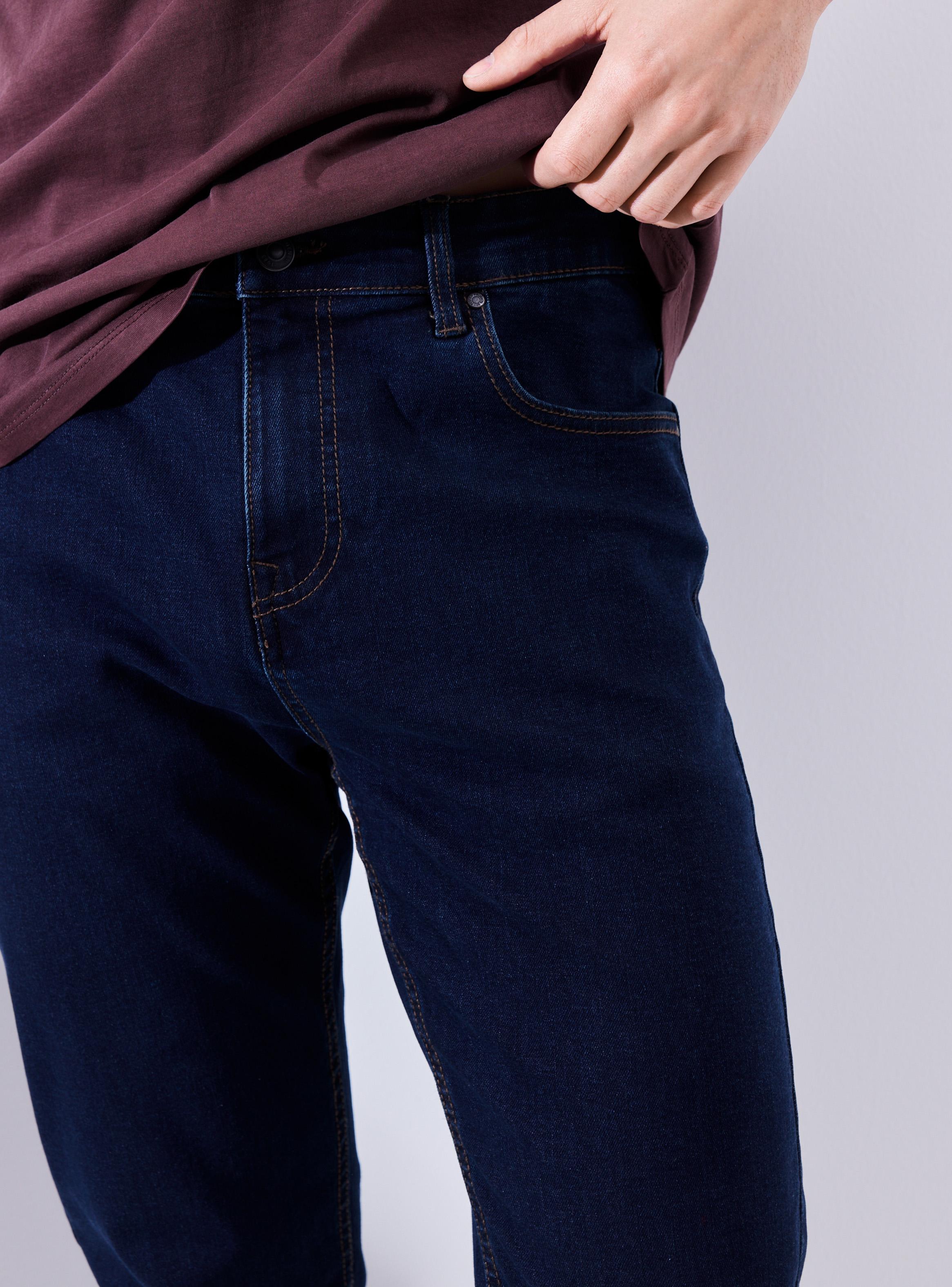 Jeans Cinco Bolsillos Slim 1 Azul Oscuro-2