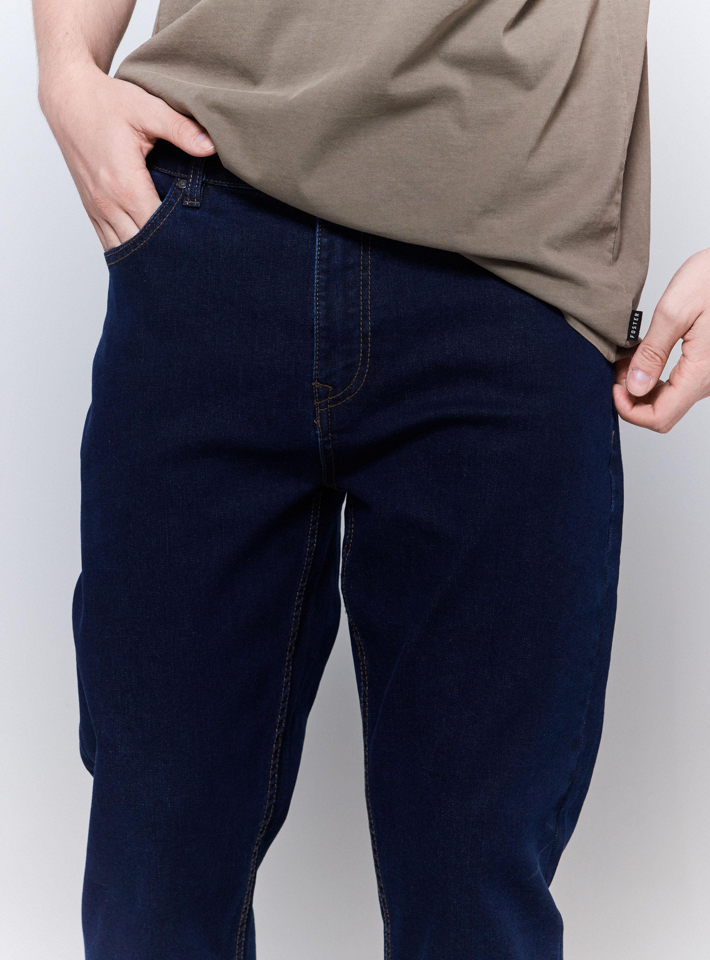 Jeans Cinco Bolsillos Slim 1 Azul Oscuro-2