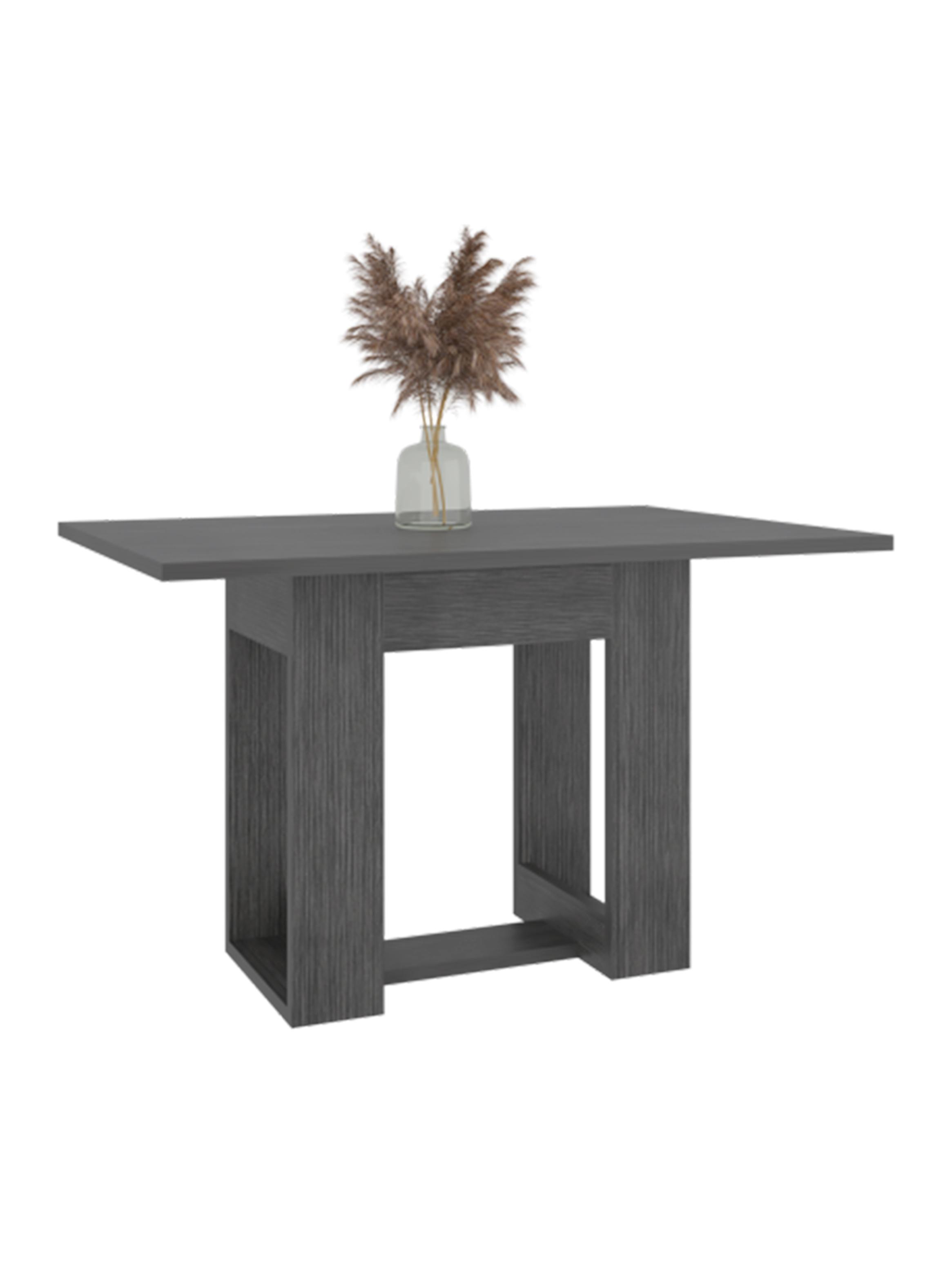 Mesa de Comedor Volterra Para 4 Puestos Roble Gris 74x120x85 cm-3