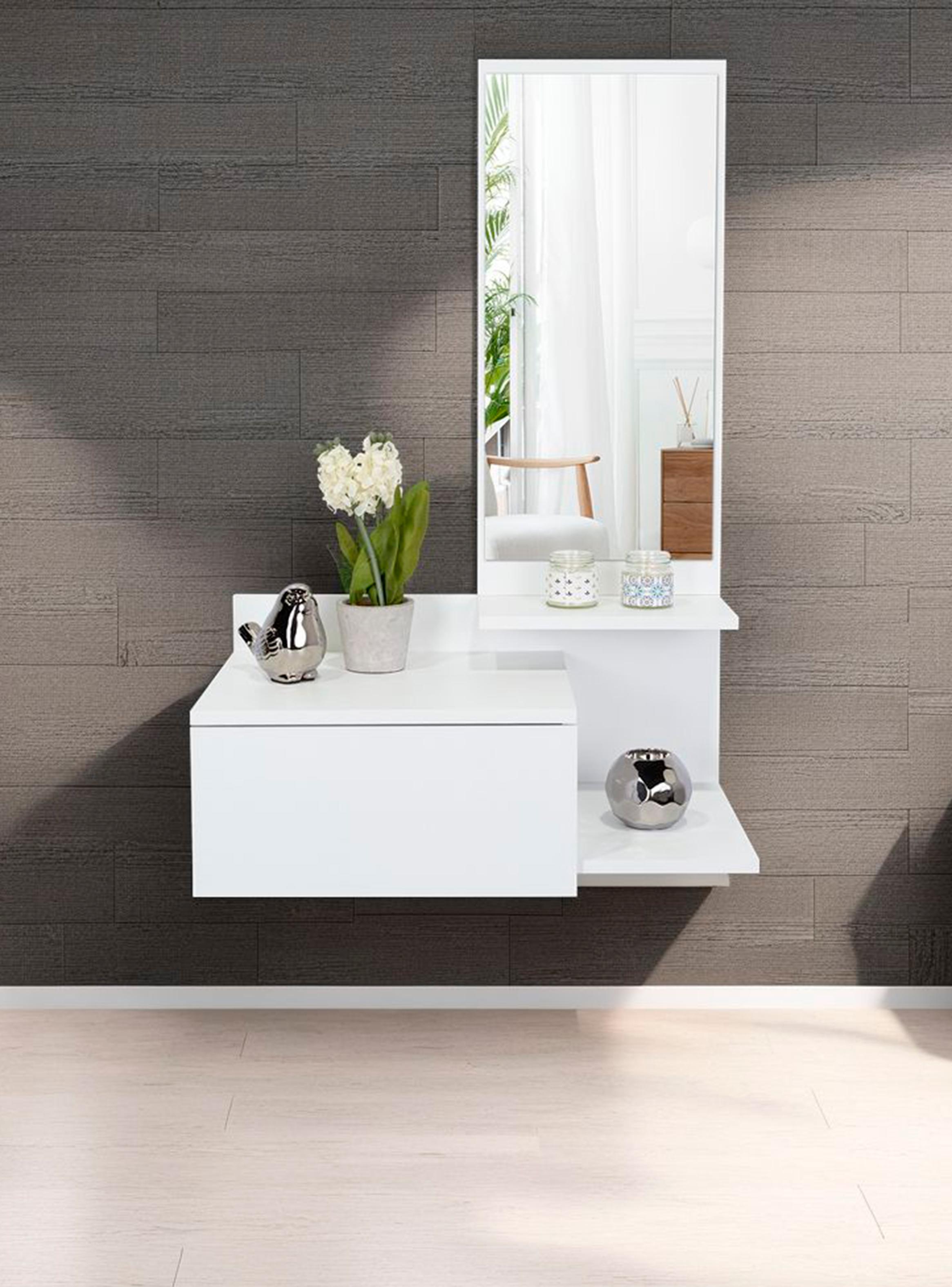 Mueble Recibidor 1 Cajon Vienna 92x60.1x35 cm Blanco-4