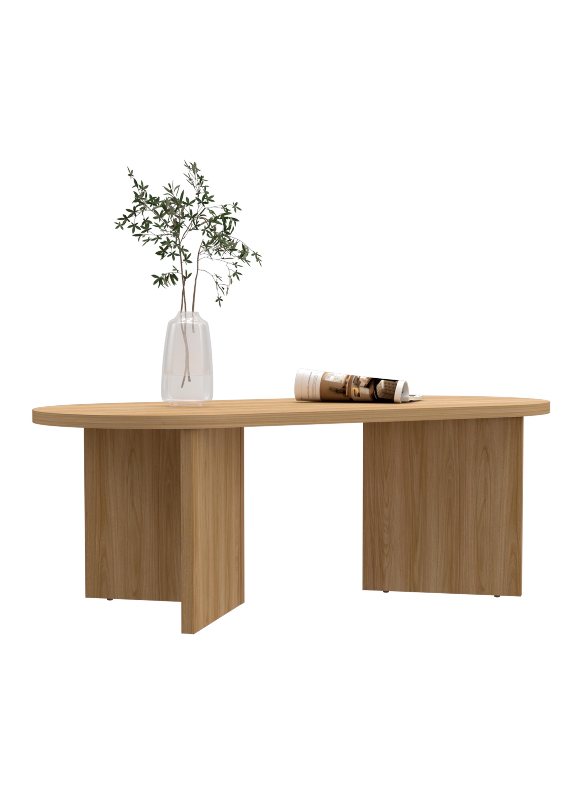 Mesa de Centro Ted Fresno Europeo 42.2x120.2x52.7 cm-3