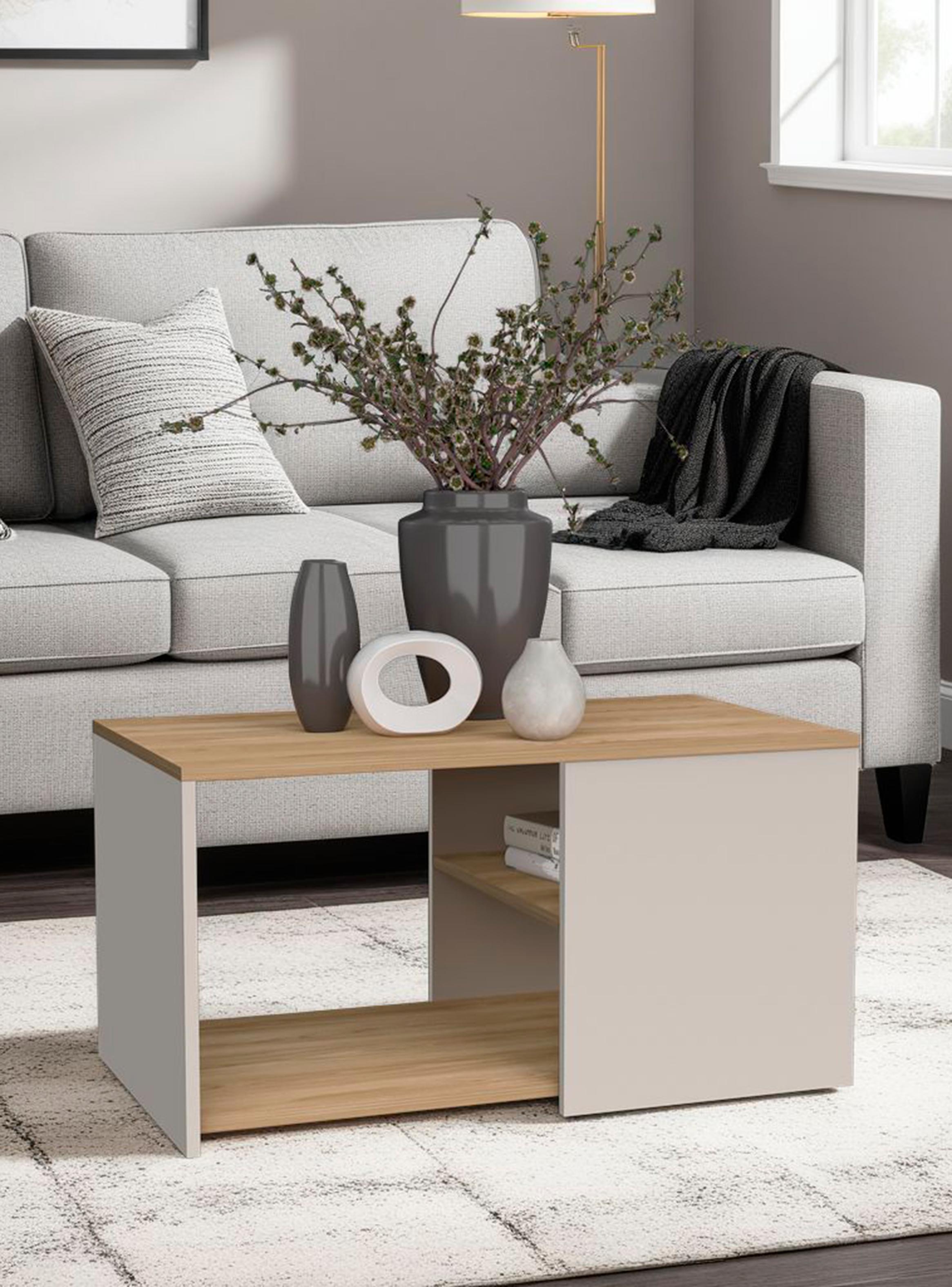 Mesa de Centro Adel Capri y Fresno Europeo 42.1x80.1x45.1 cm-4