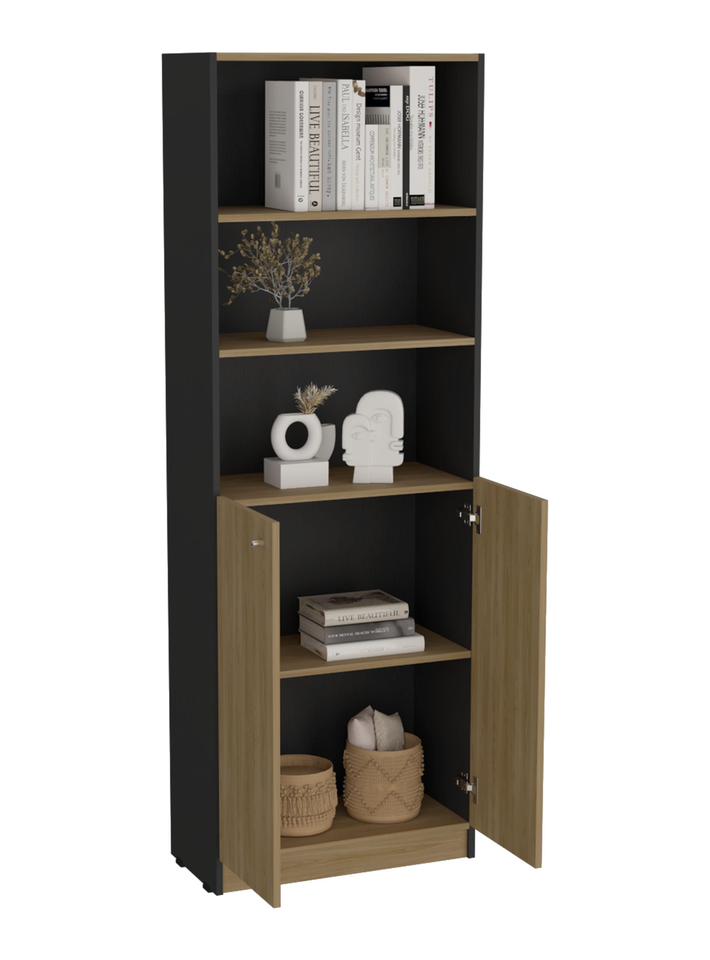 Estante 2 Puertas Home E4 180.6x62.8x31.4 cm Wengue y Fresno-3