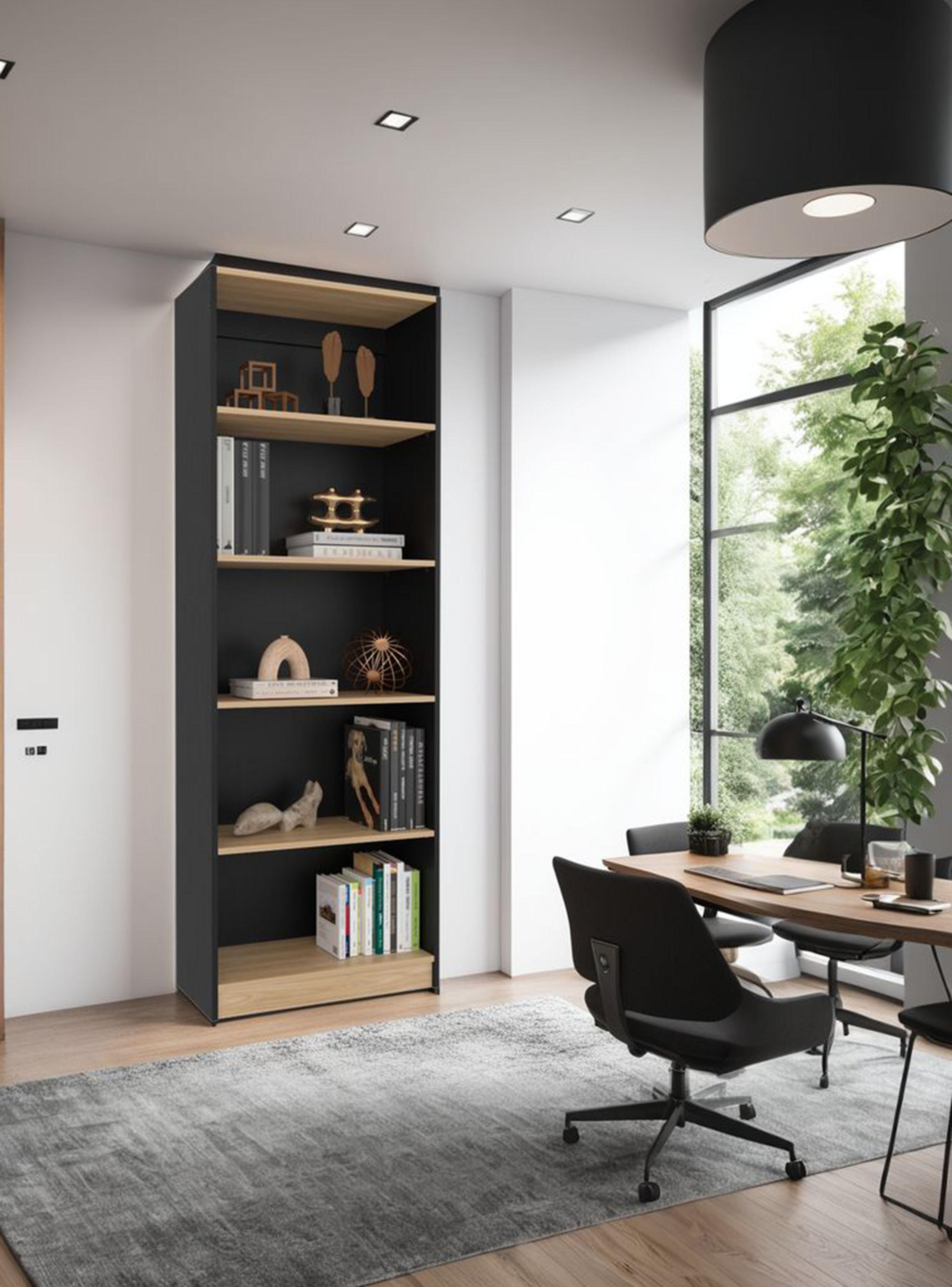 Estante 4 Repisas Home E3 180.6x62.8x29.9 cm Wengue y Fresno-4