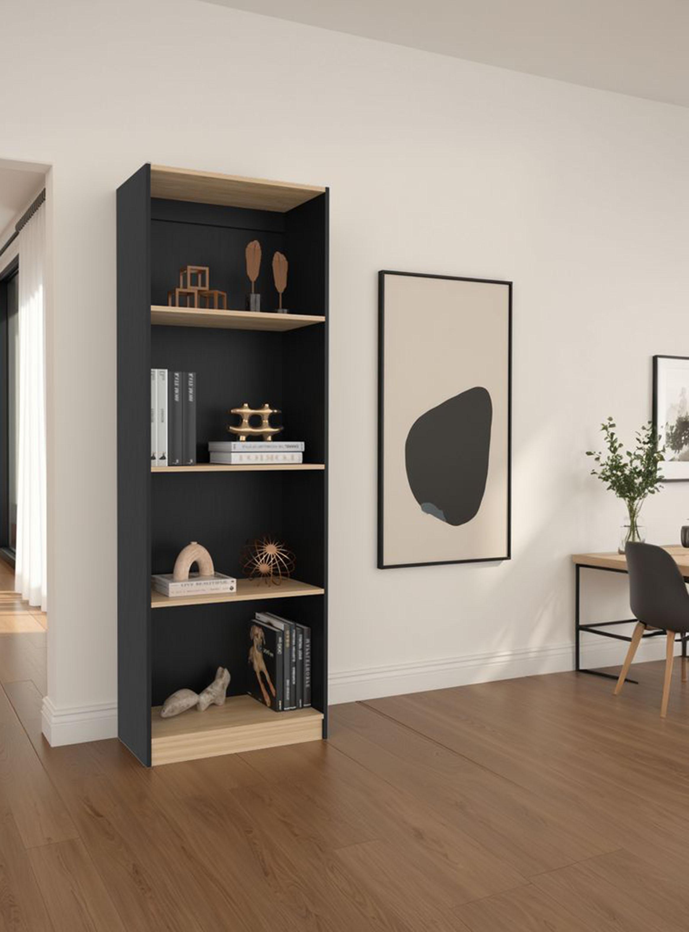 Estante 3 Repisas Home E1 180.6x62.8x29.9 cm Wengue y Fresno-4