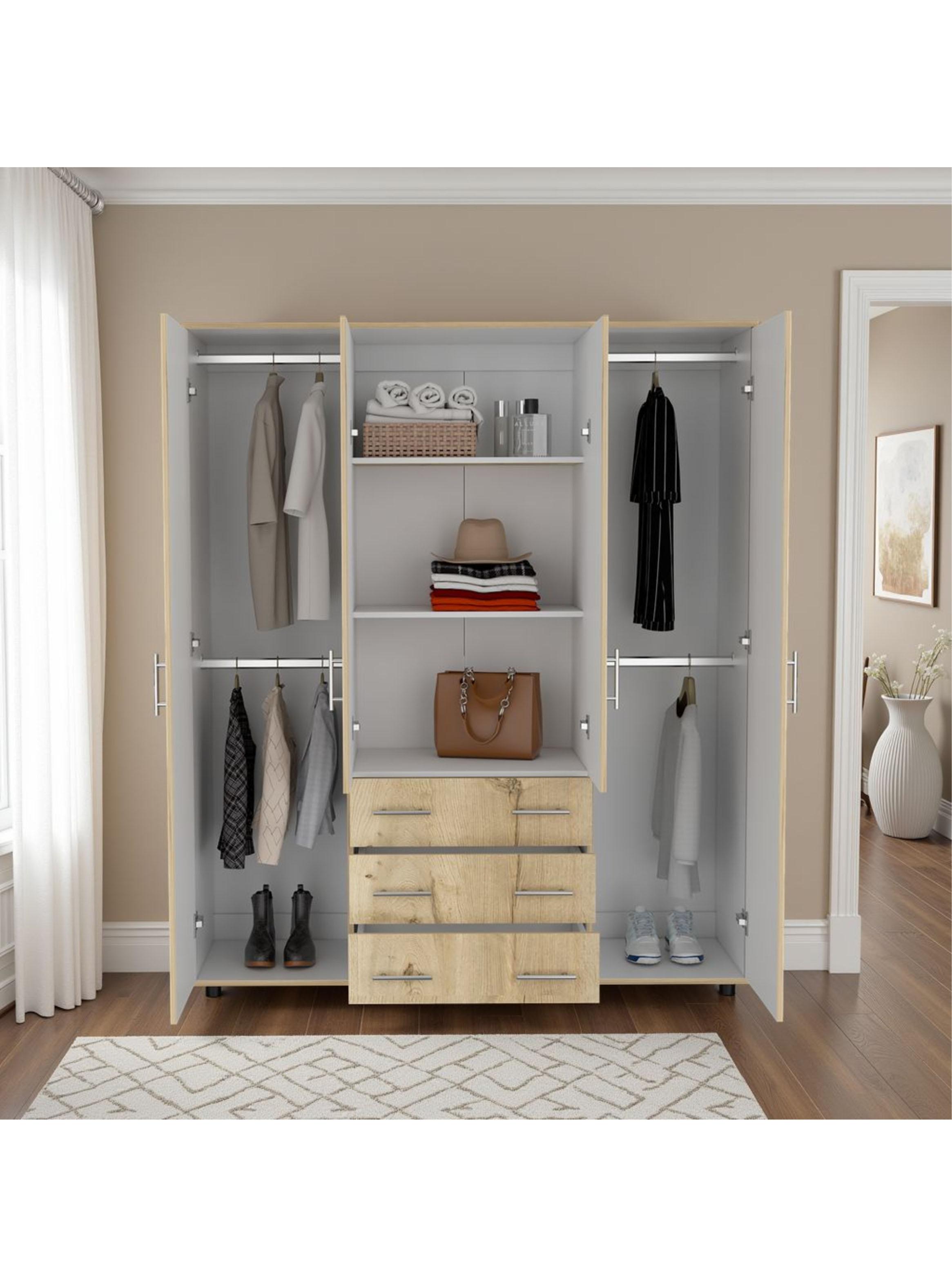 Clóset Fontan Duna Blanco 4 Puertas + 3 Cajones-4