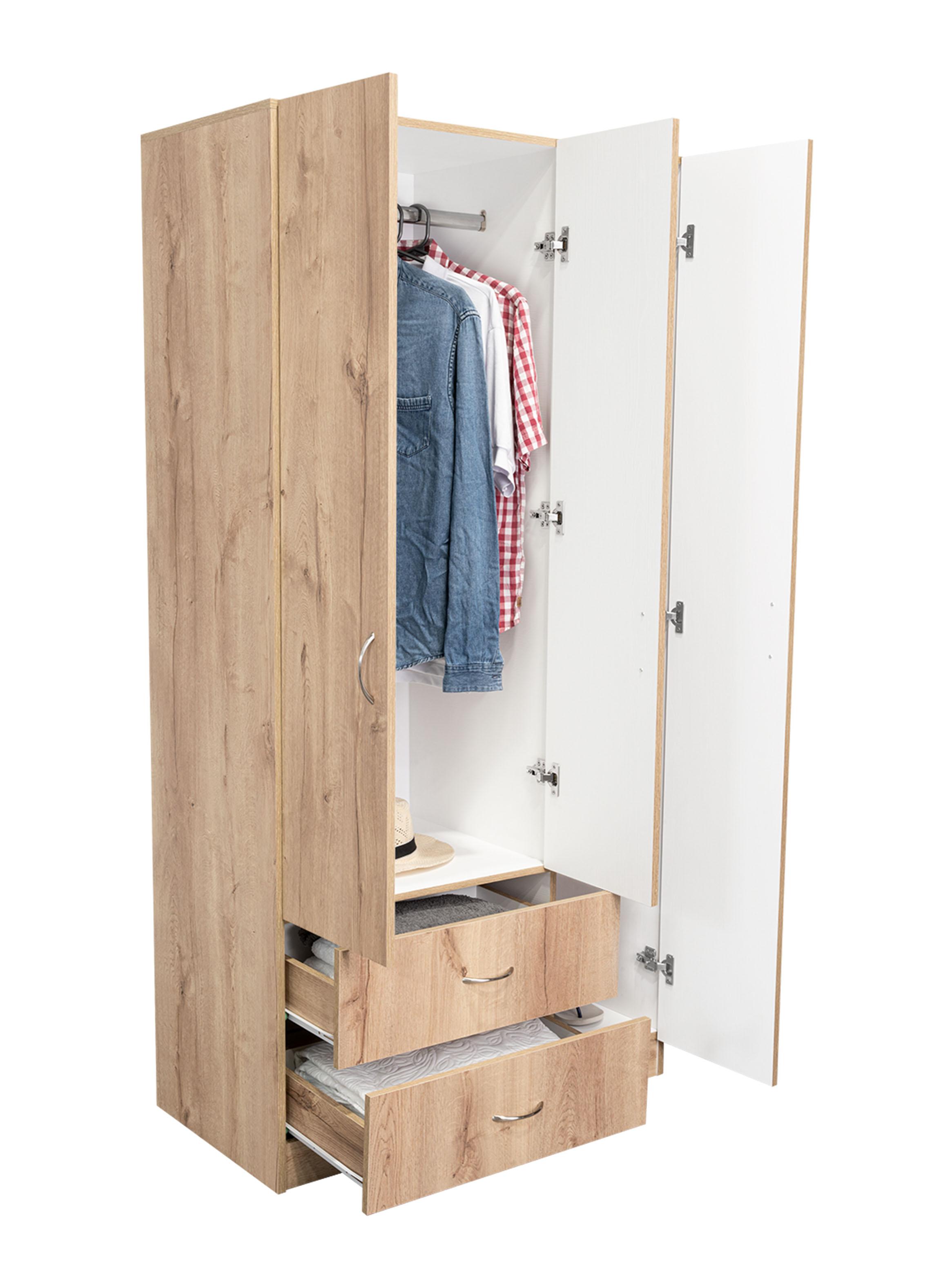 Clóset Austral Duna Blanco 3 Puertas + 2 Cajones-3