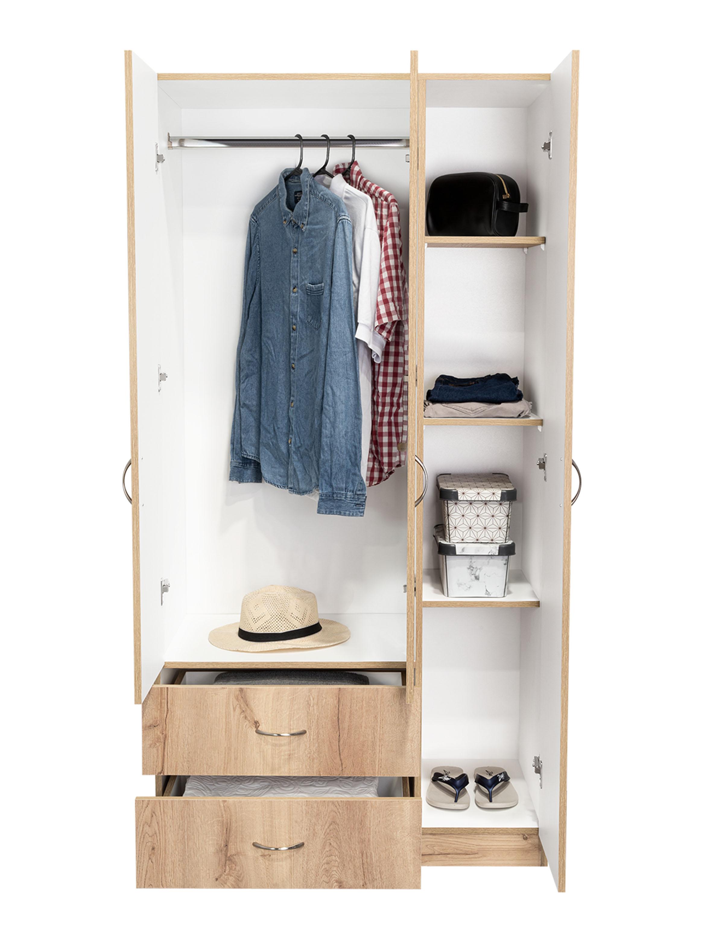 Clóset Austral Duna Blanco 3 Puertas + 2 Cajones-2