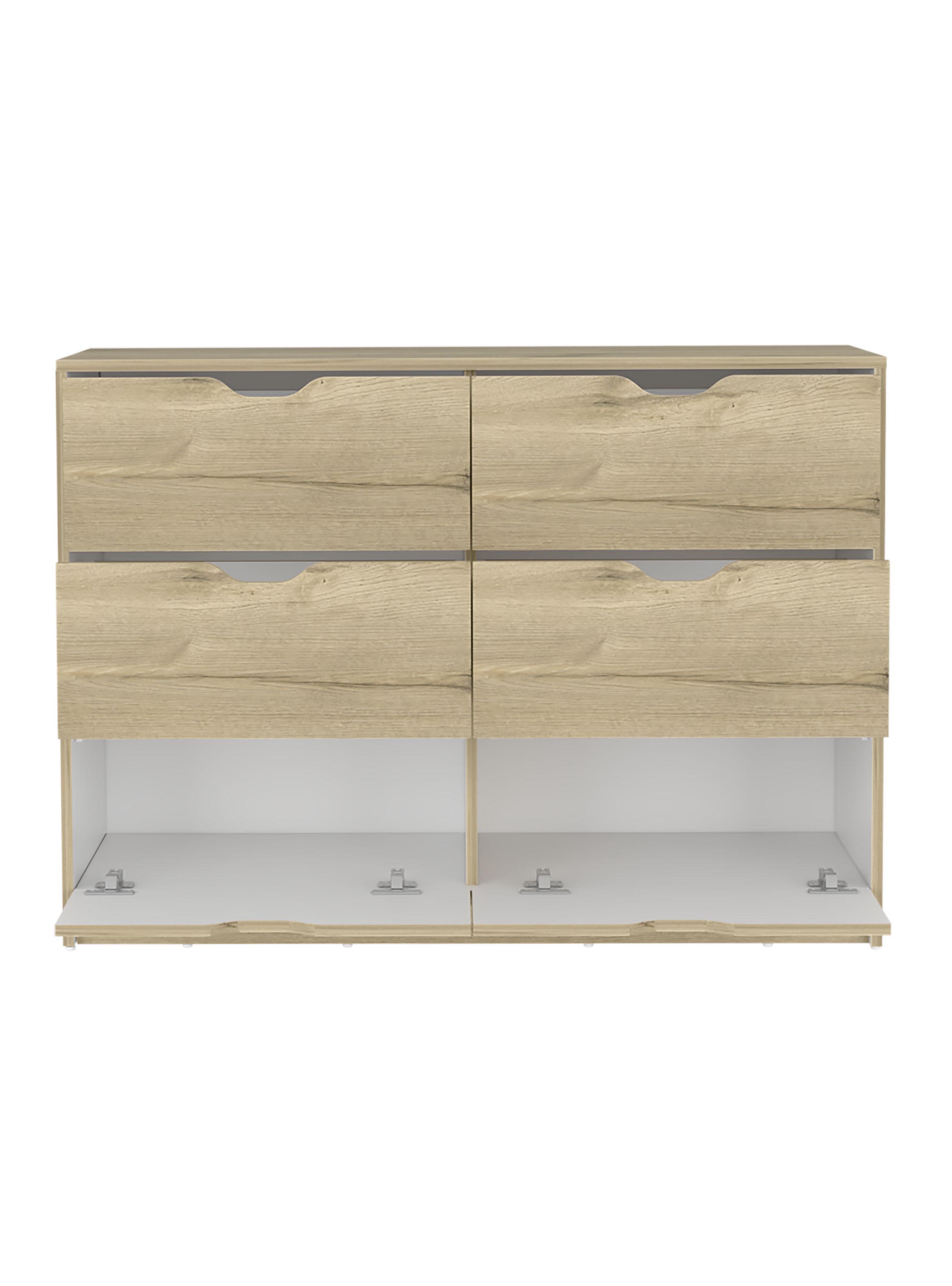 Cómoda Basilea Duna Blanco 4 Cajones-2