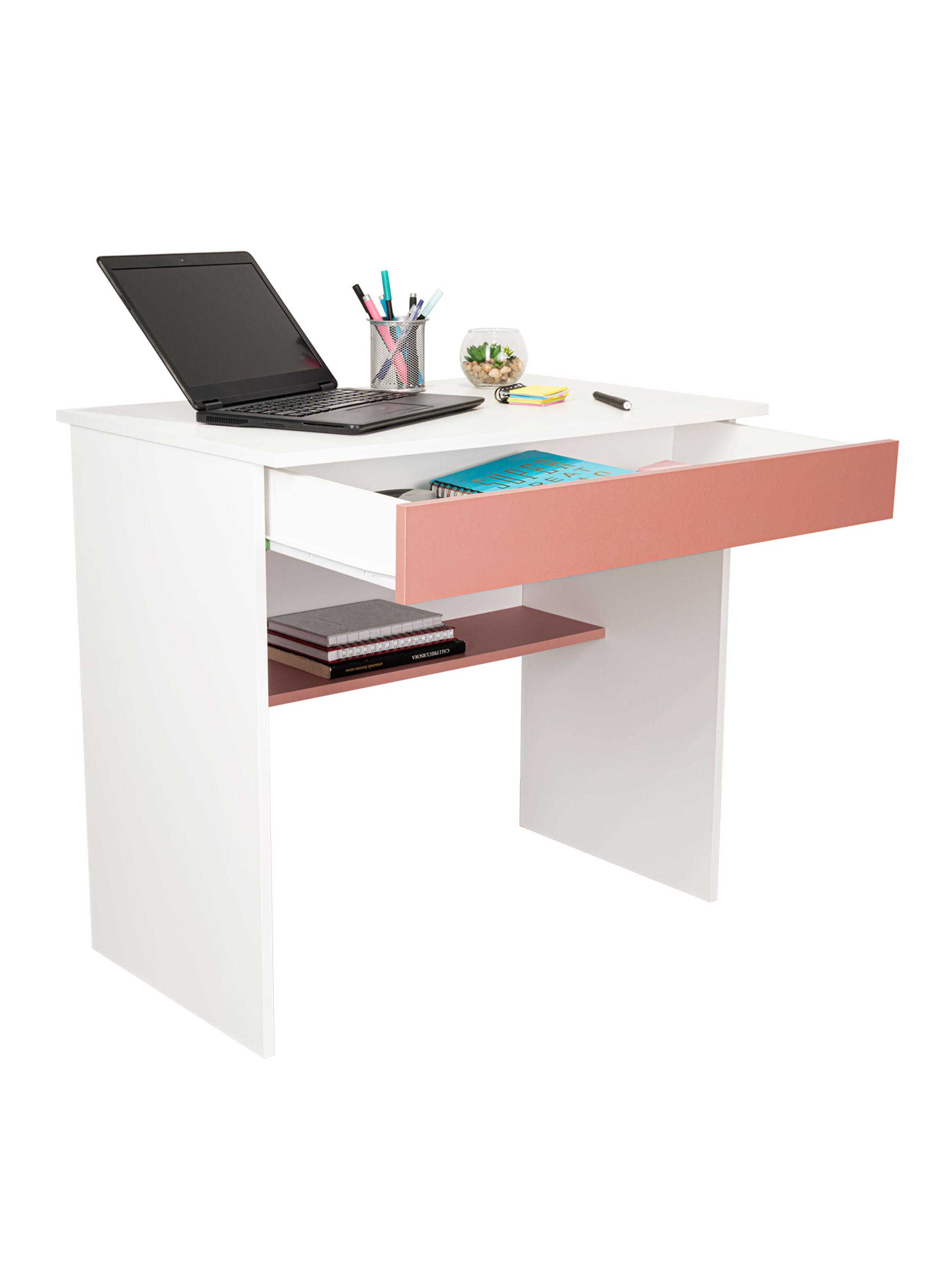 Escritorio 1 Cajon Ohio 73x80x49.8 cm Blanco y Arupo-3