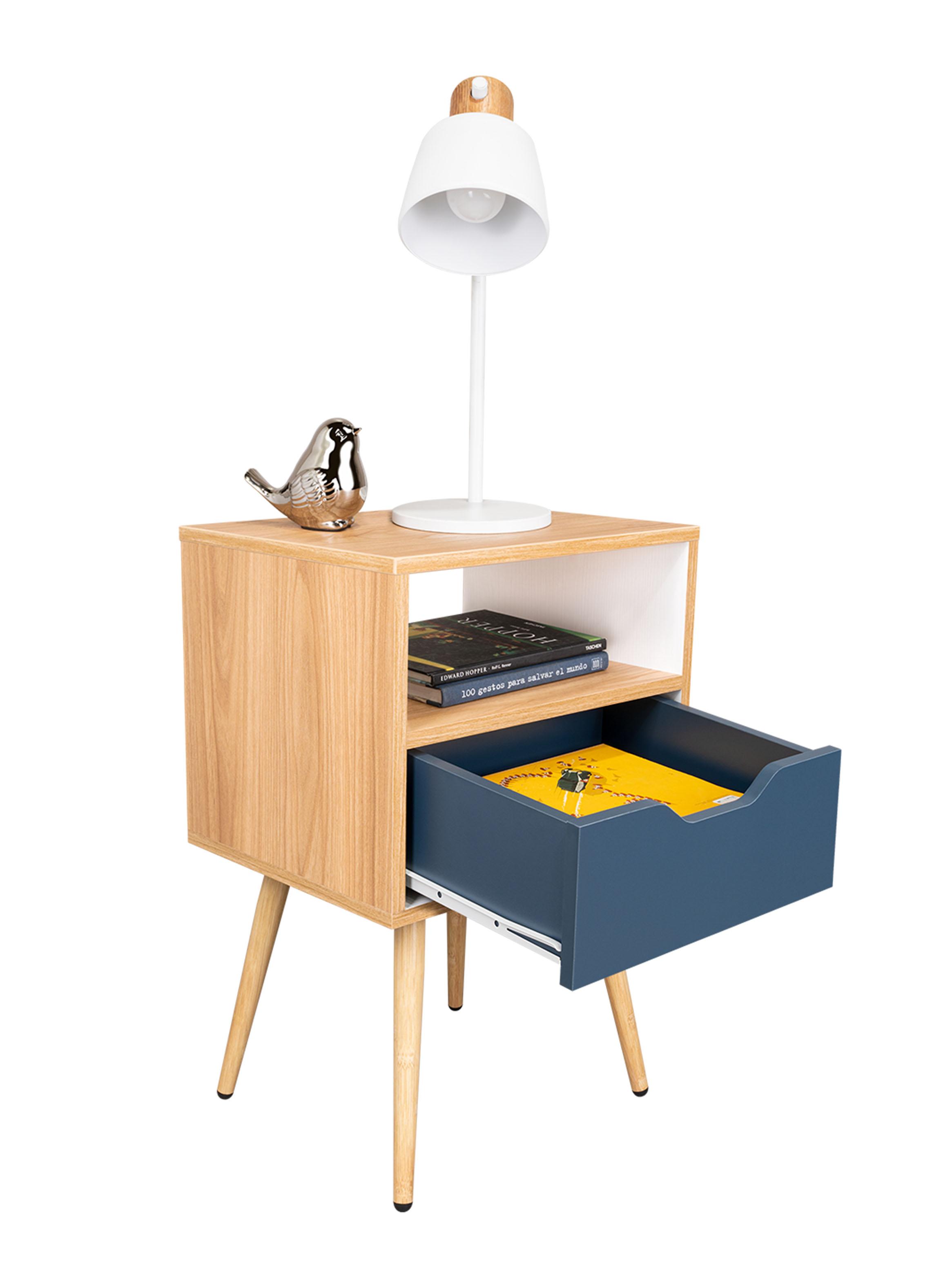 Velador 1 Cajón Otom Fresno Kronos-3