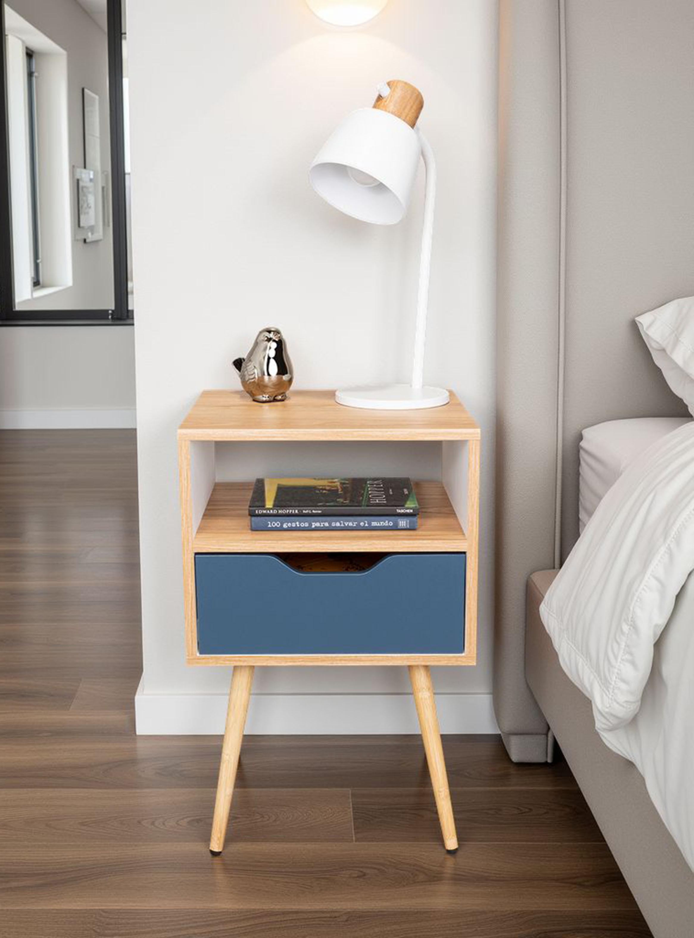 Velador 1 Cajón Otom Fresno Kronos-4