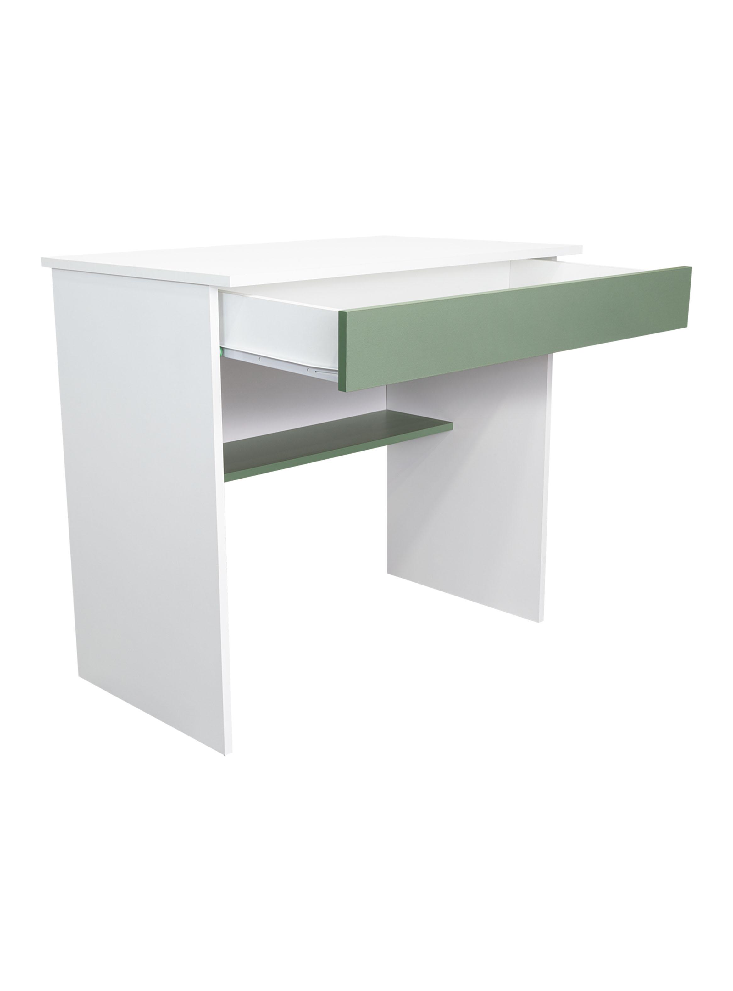 Escritorio 1 Cajon Ohio 73x80x49.8 cm Blanco y Agave-2