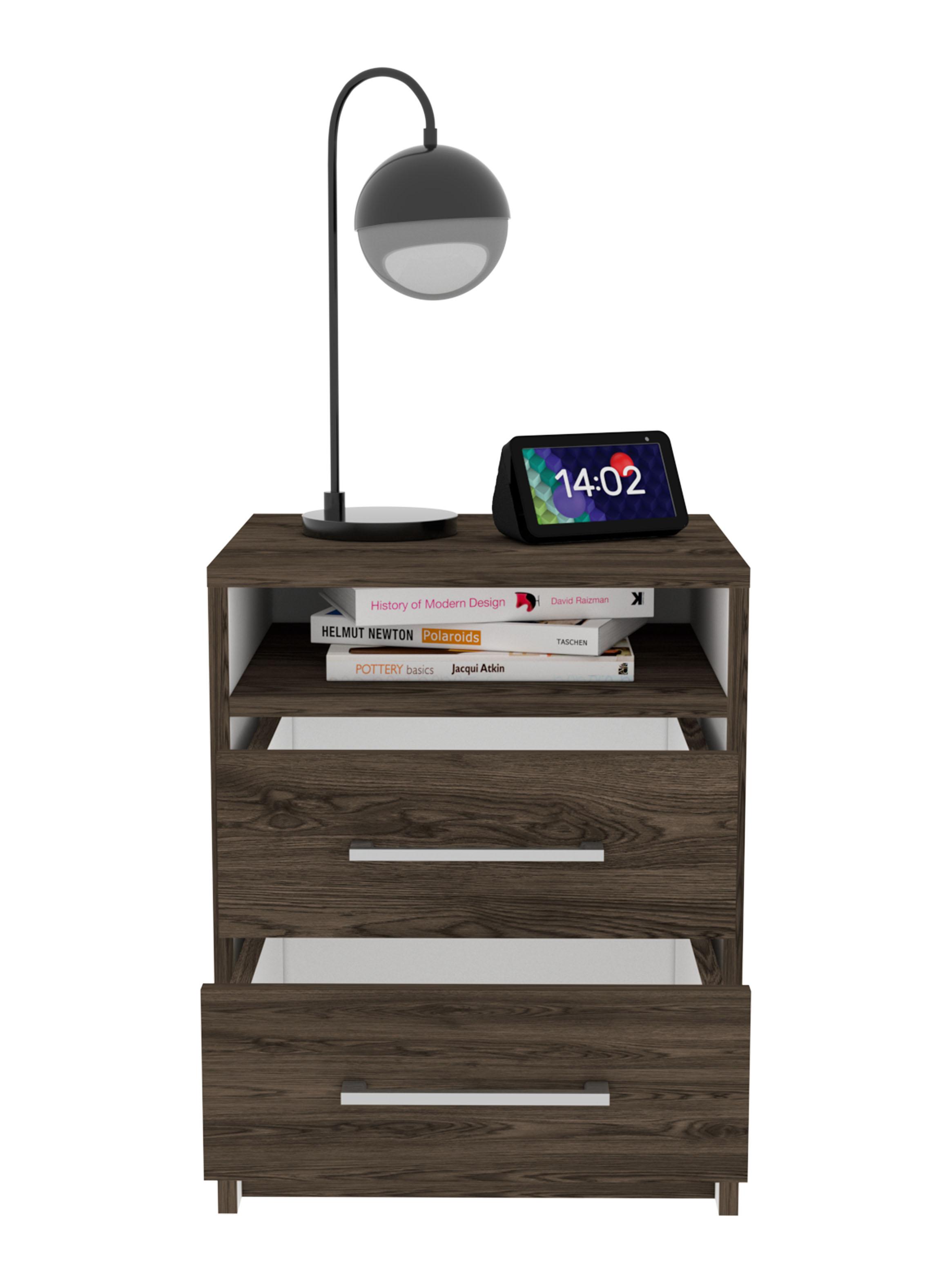 Velador 2 Cajones Eter Milan Blanco-2